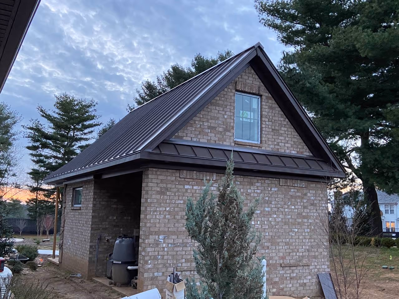 Brown Standing Seam Shed