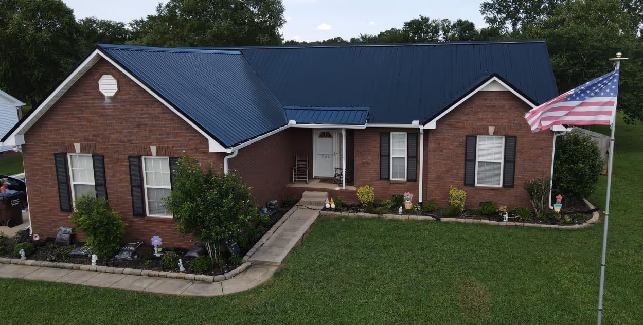 black traditional panel with flag