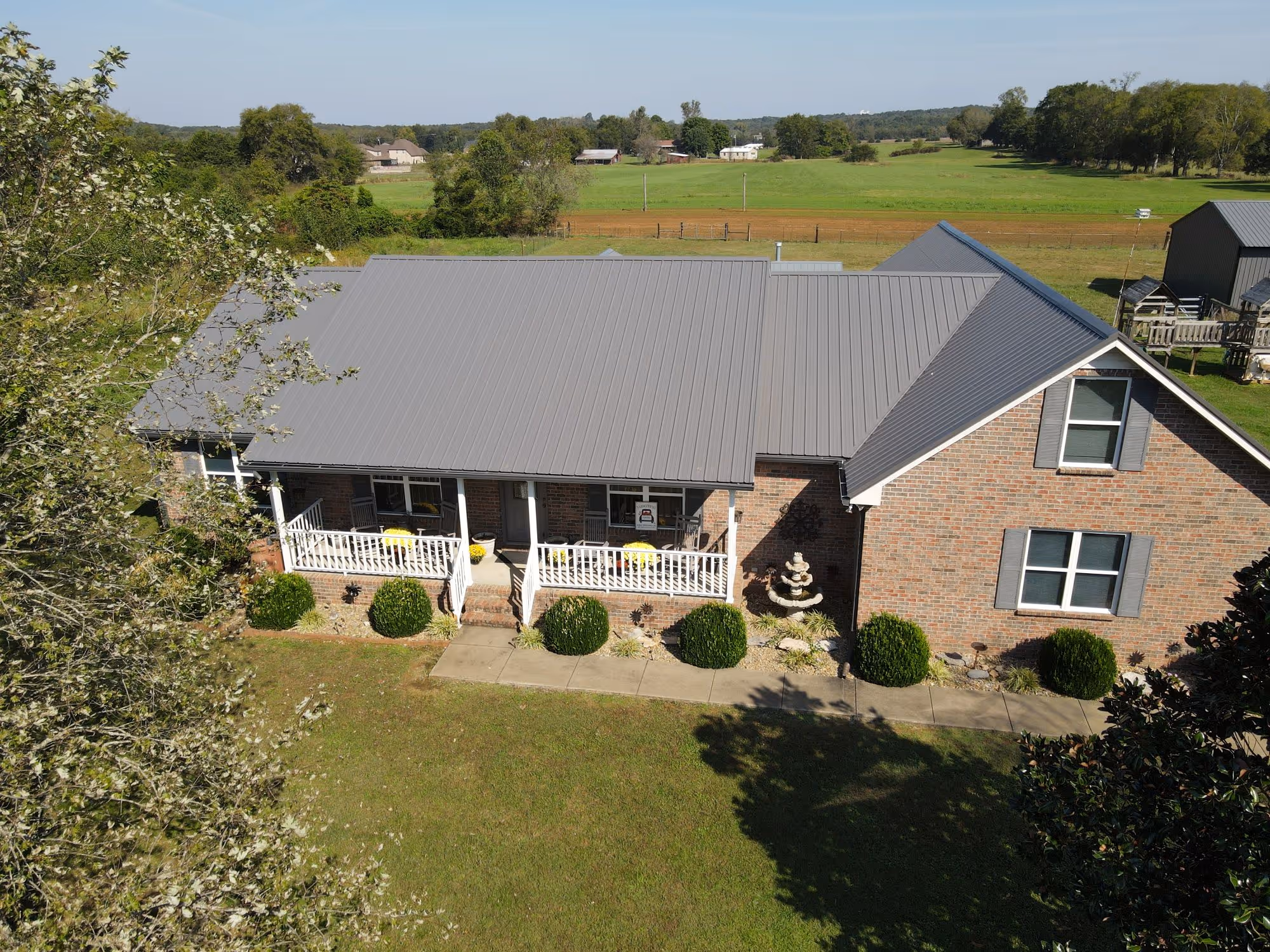 Gray Classic Panel Metal Roof