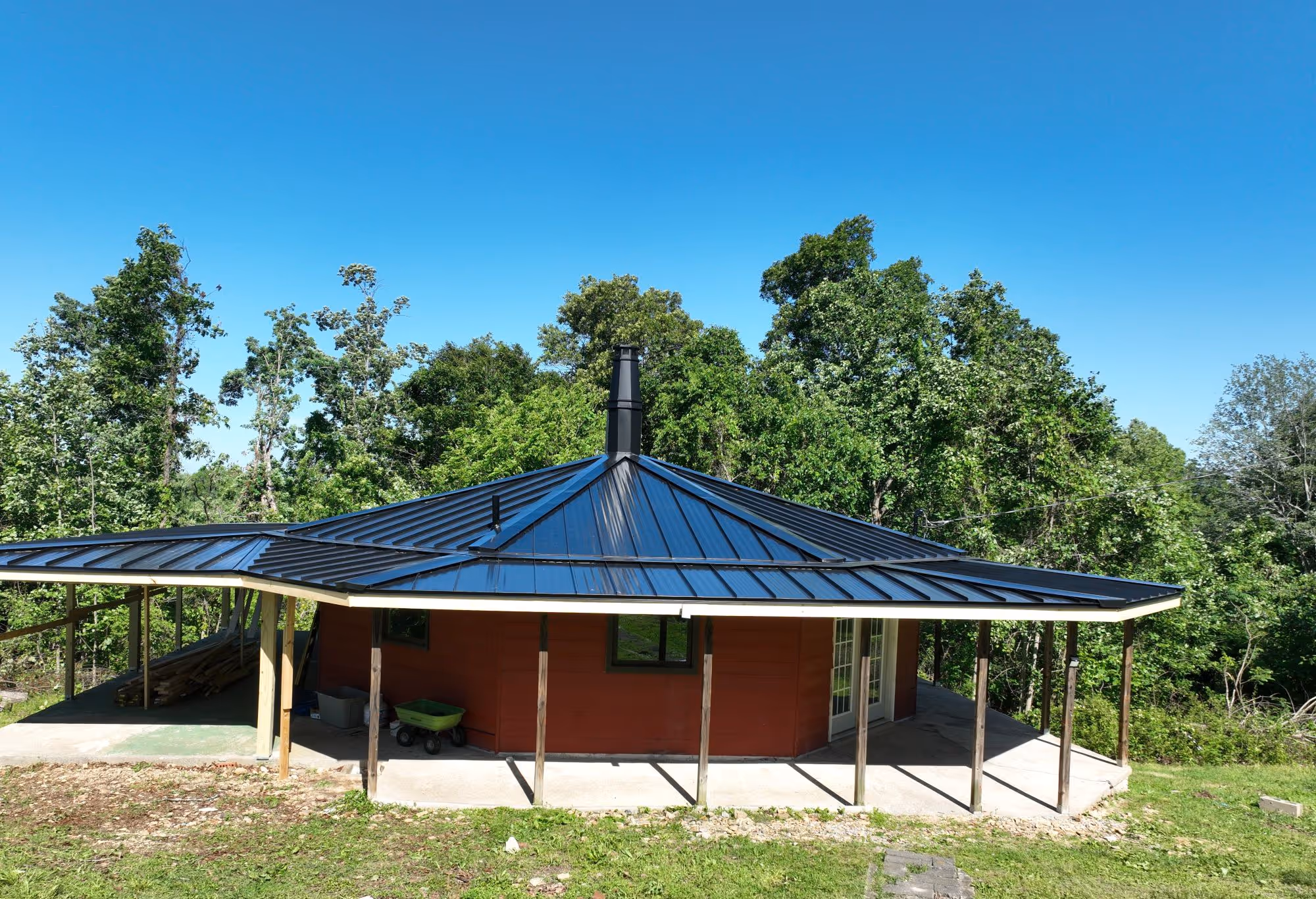 Black Standing Seam Low Profile Home