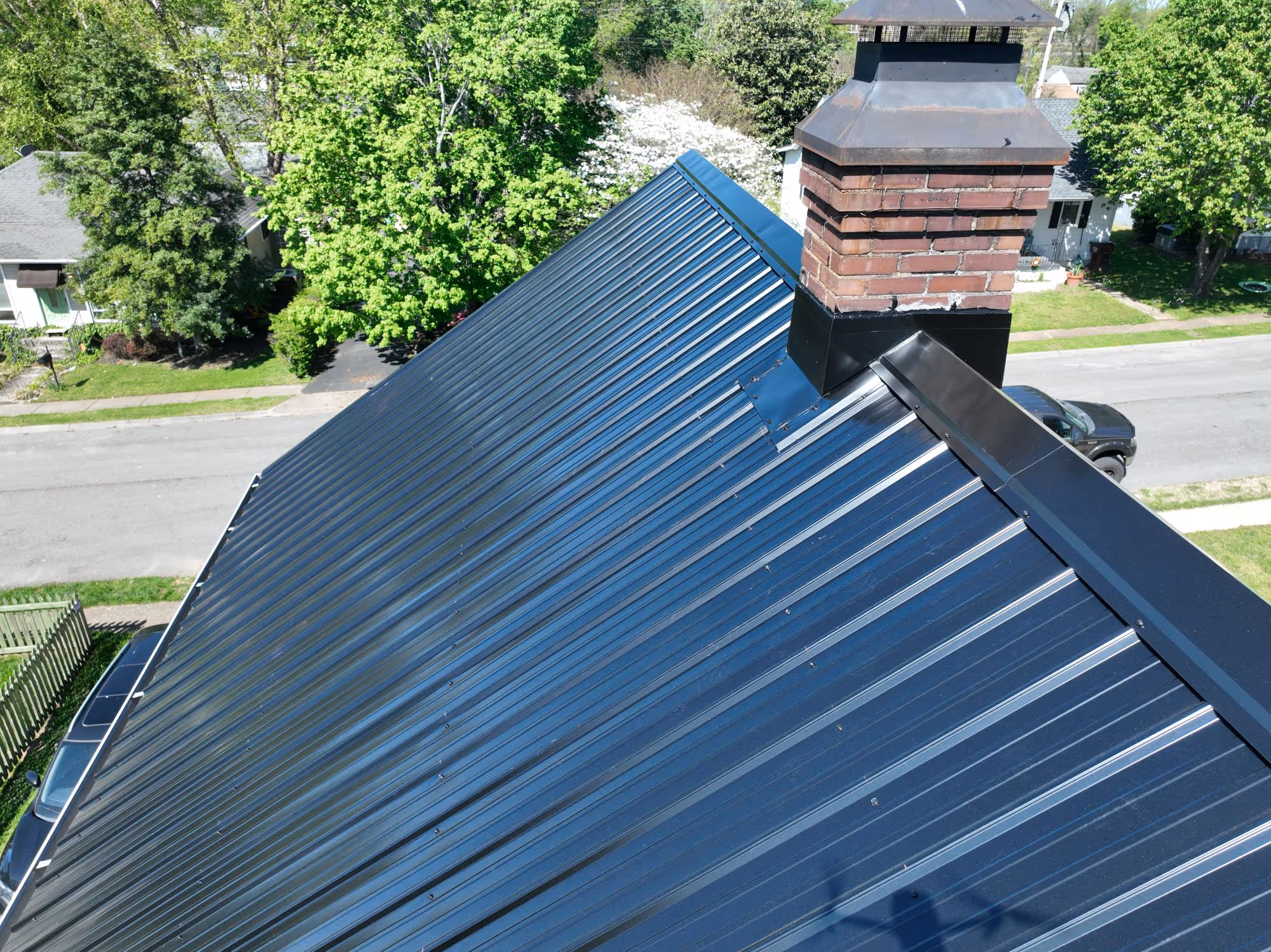 Black Classic Panel Metal Roof