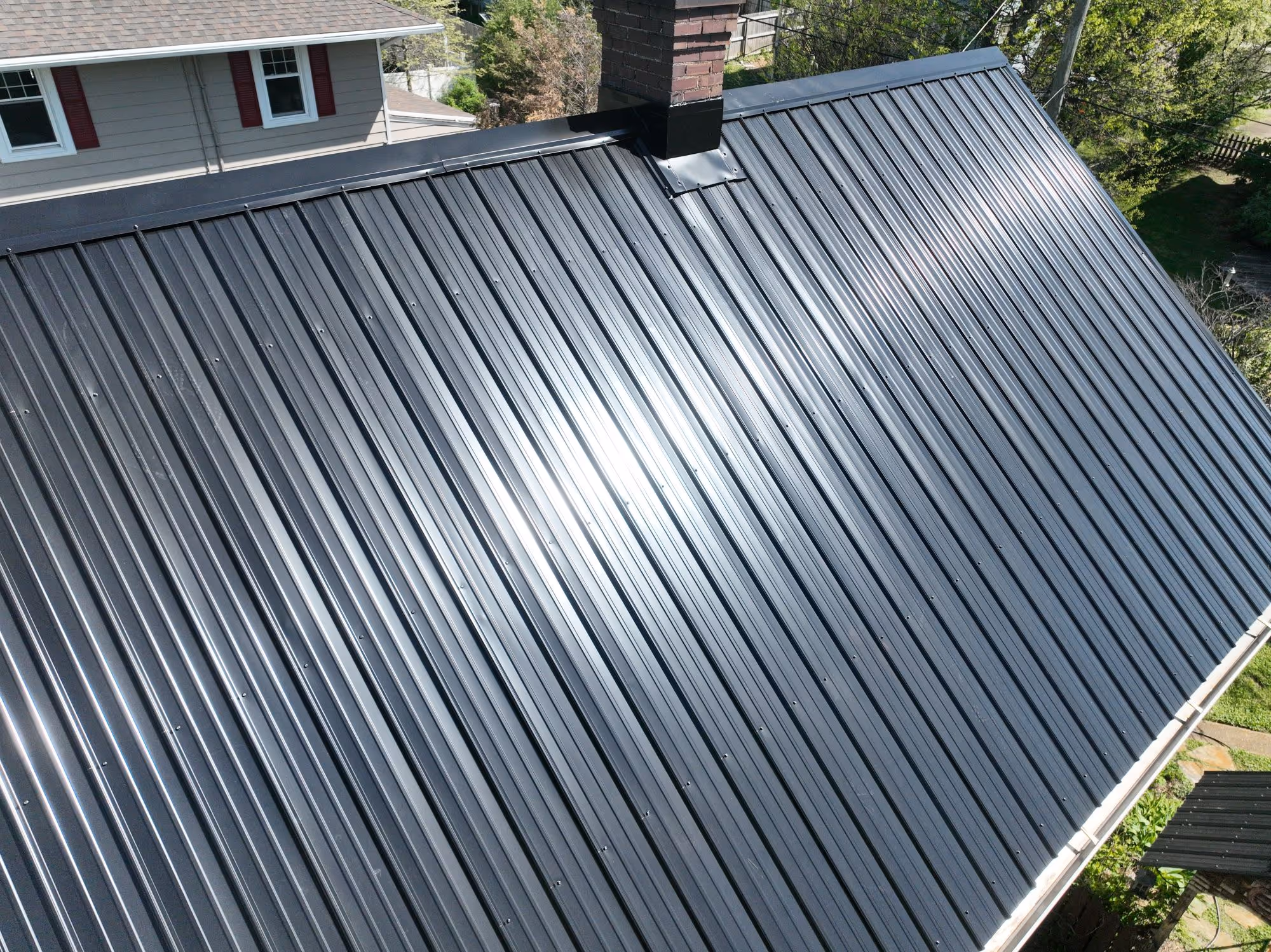 Black Classic Panel Metal Roof