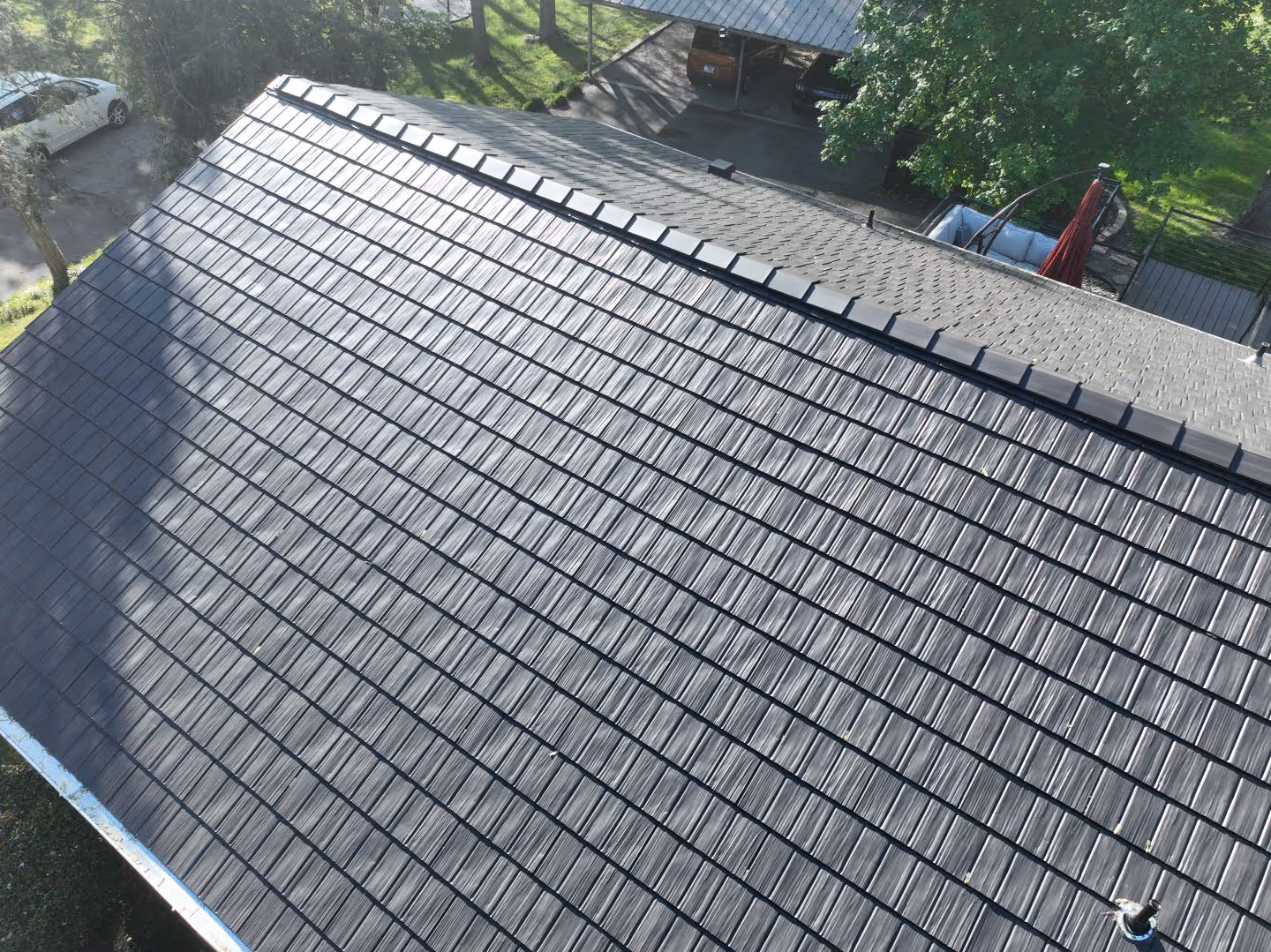 Blue House Front Door View