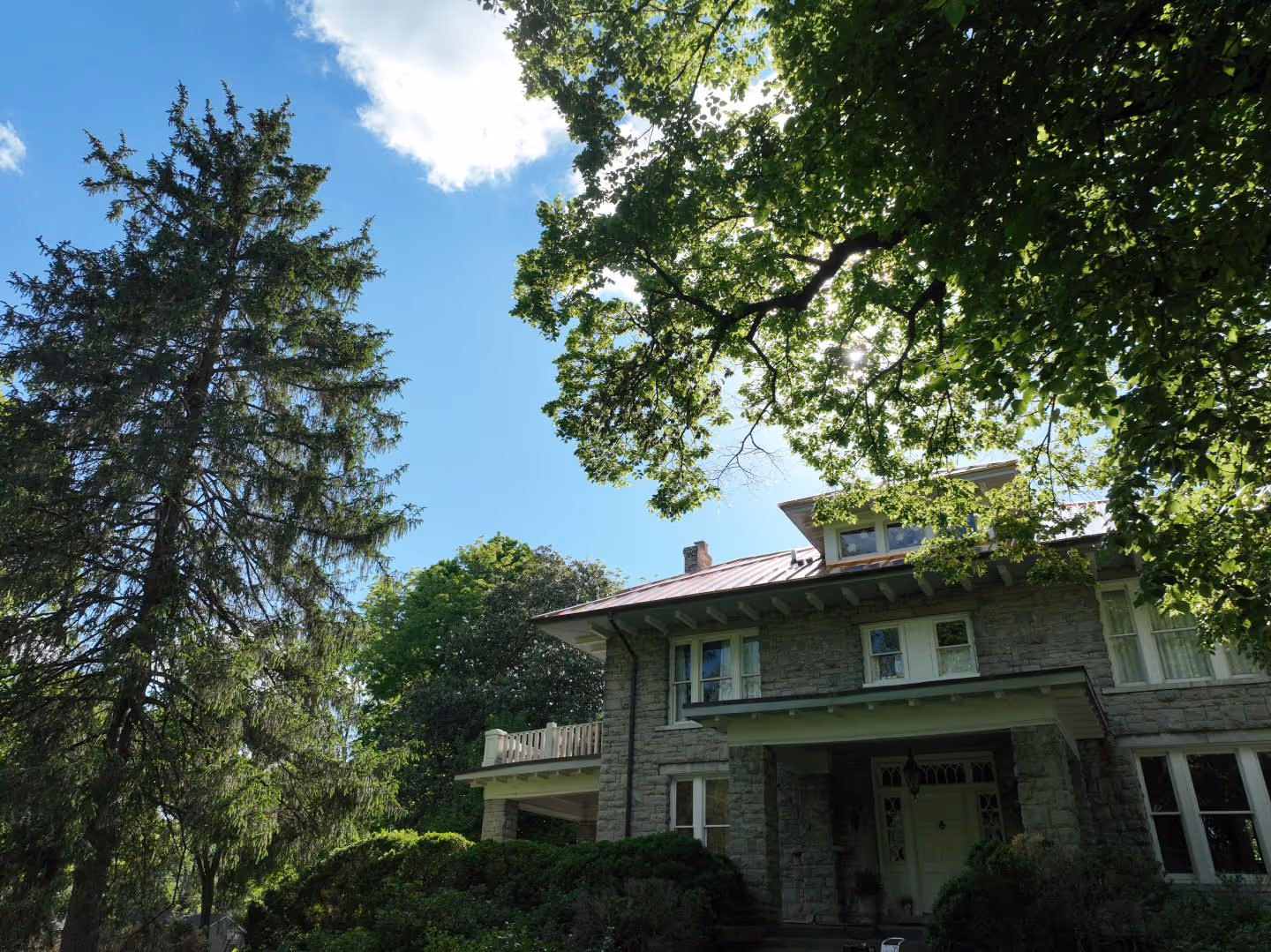 Copper Standing Seam Roof on Century Old Tennessee Stone Home
