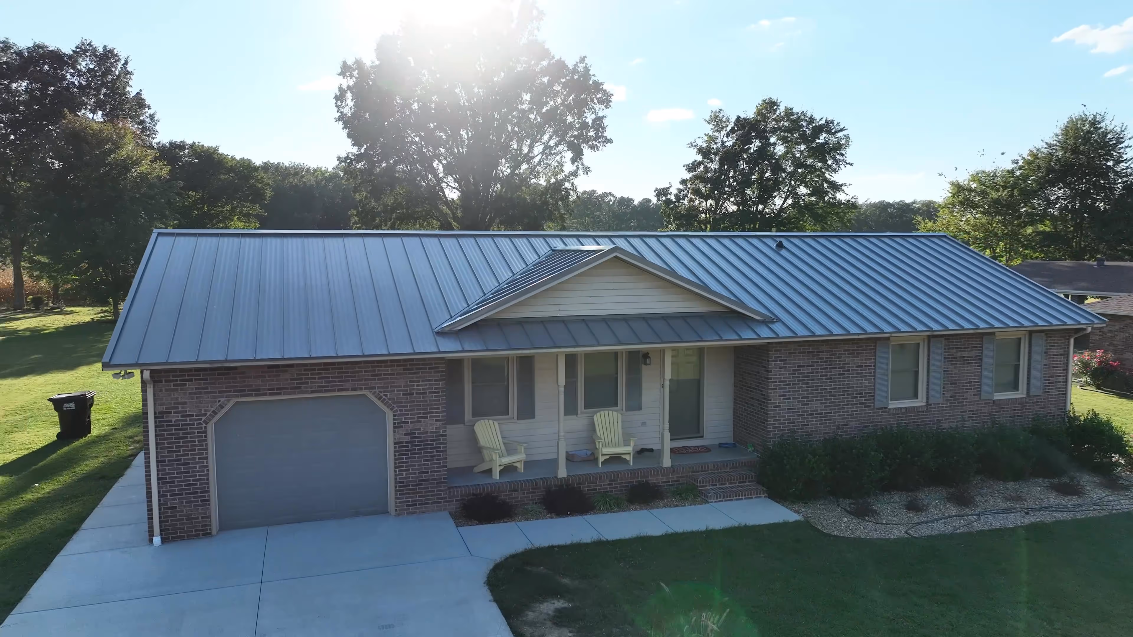 Gray Standing Seam Farm Ranch Home
