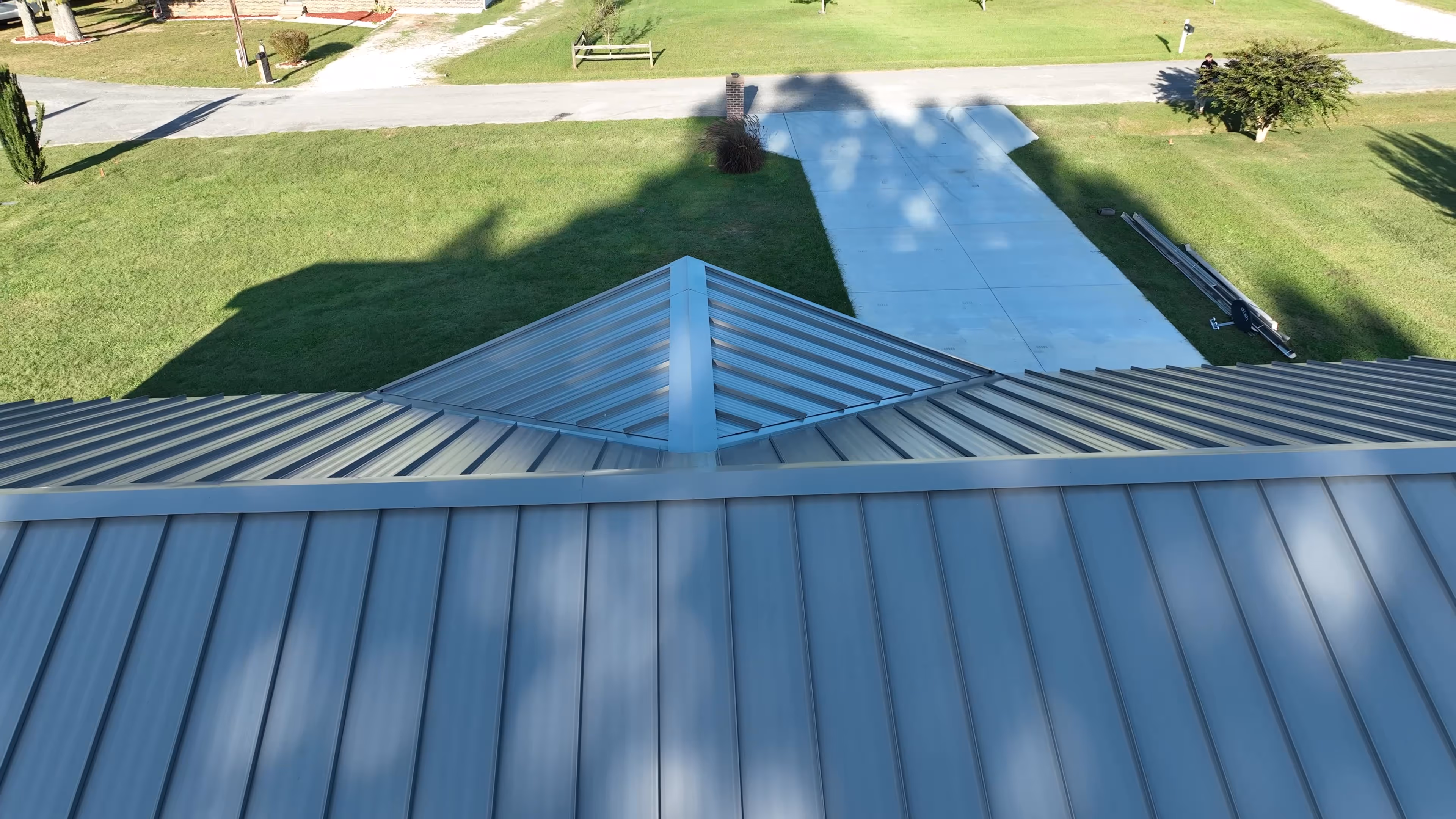 Gray Standing Seam Farm Ranch Home