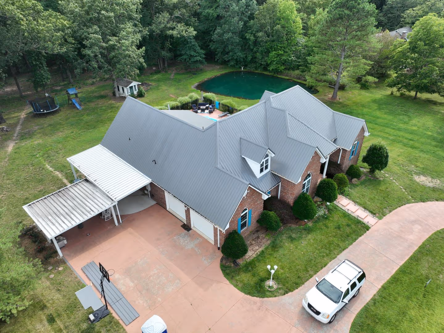 Silver Standing Seam Family Home