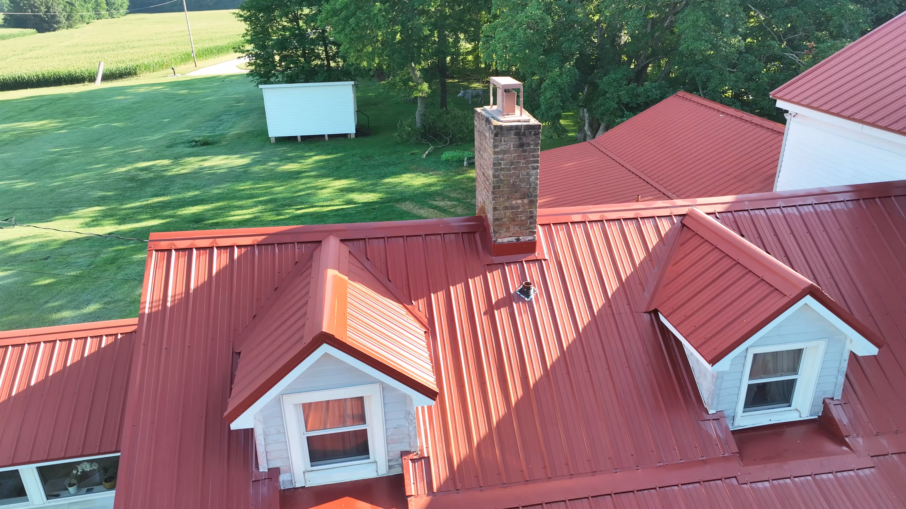 Classic Panel Red Farm Home