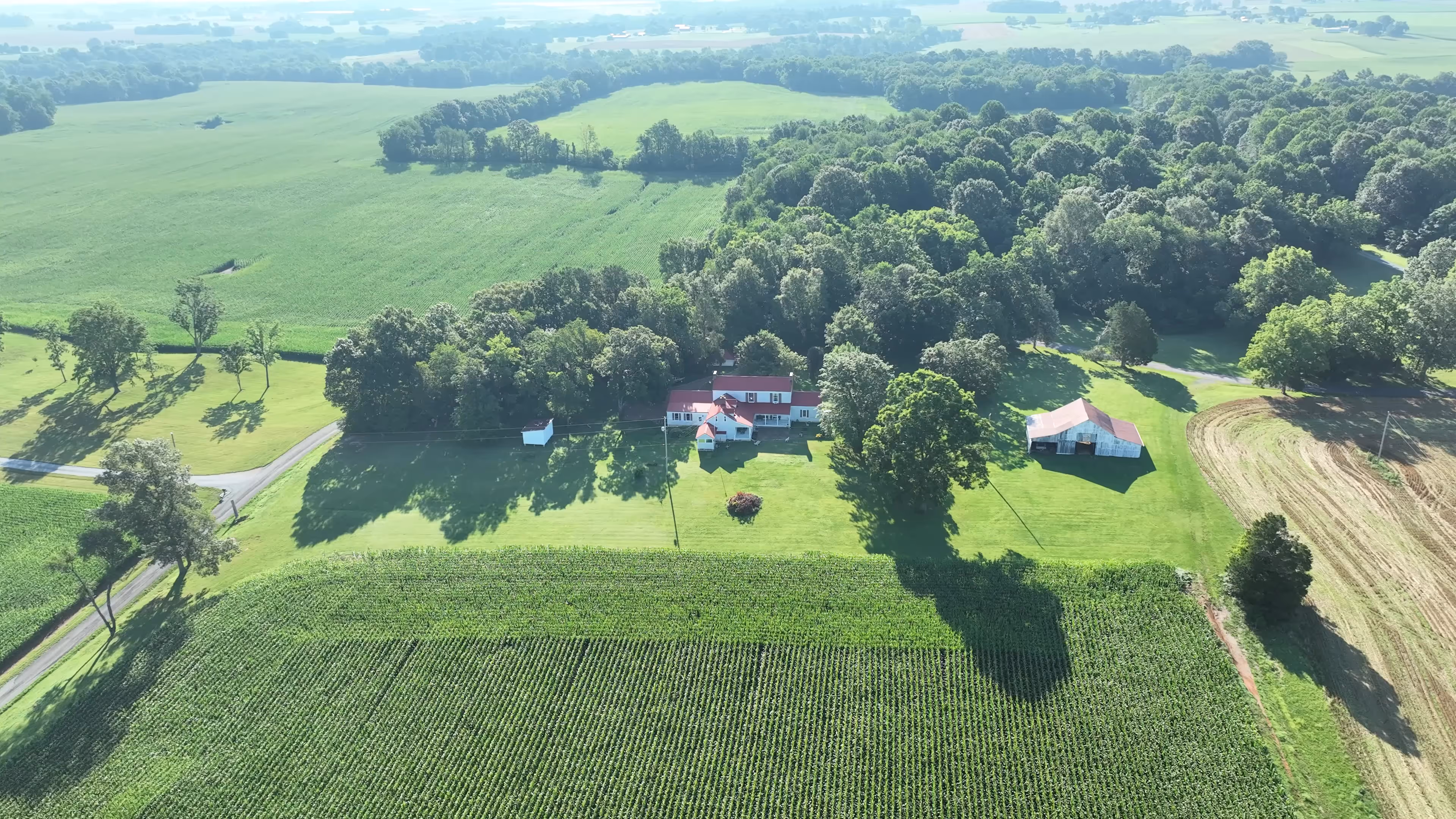 Classic Panel Red Farm Home