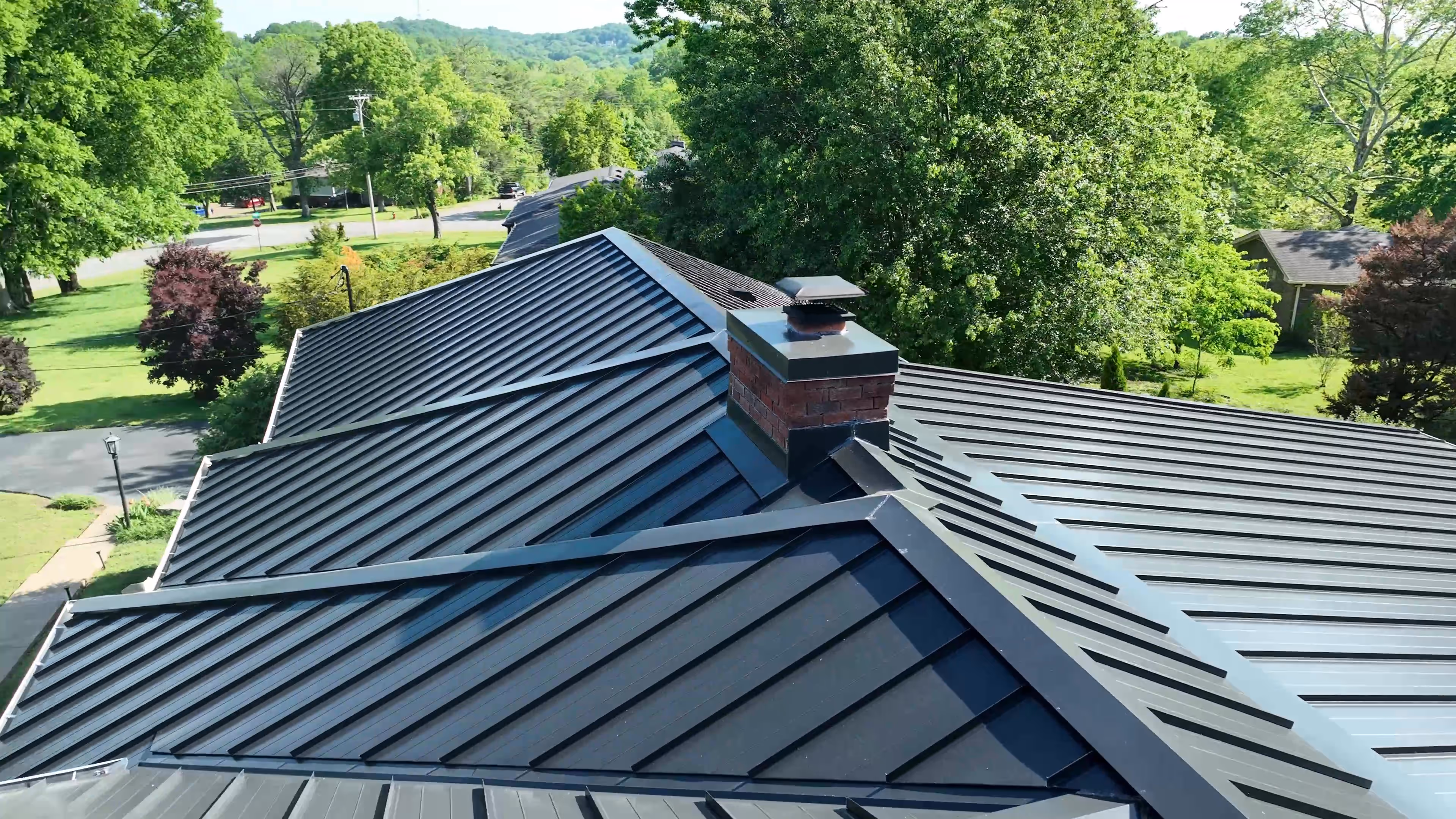 Gray Standing Seam on Country Ranch Home 