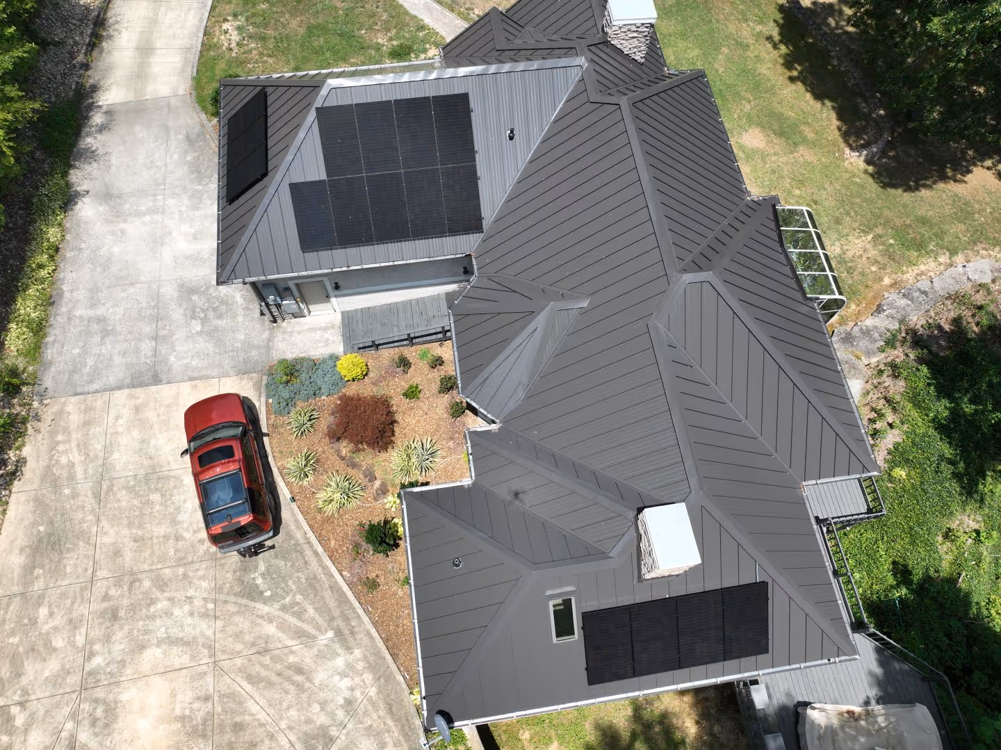 Standing Seam with Solar Panel System