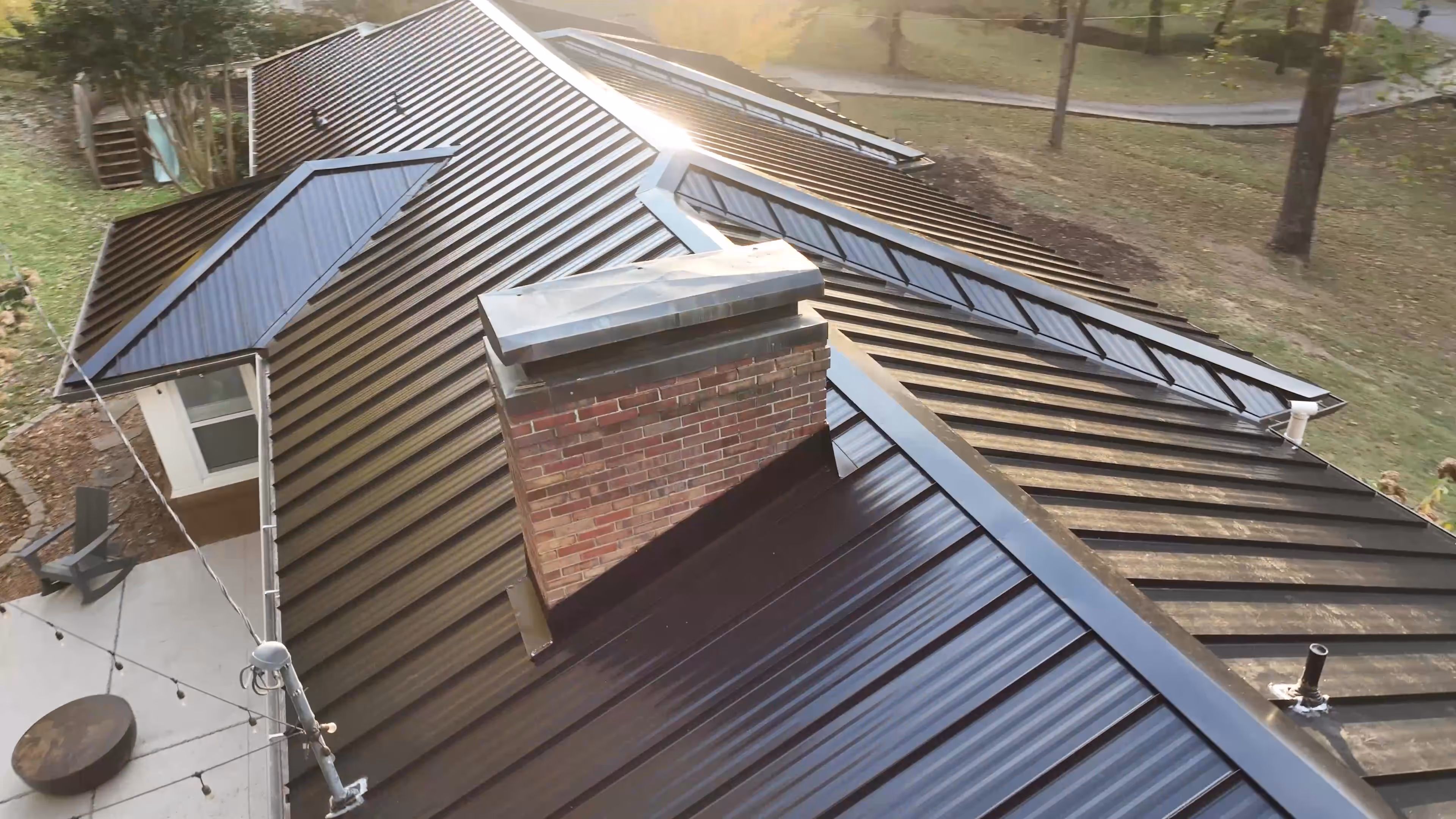 Black Standing Seam Ranch Home