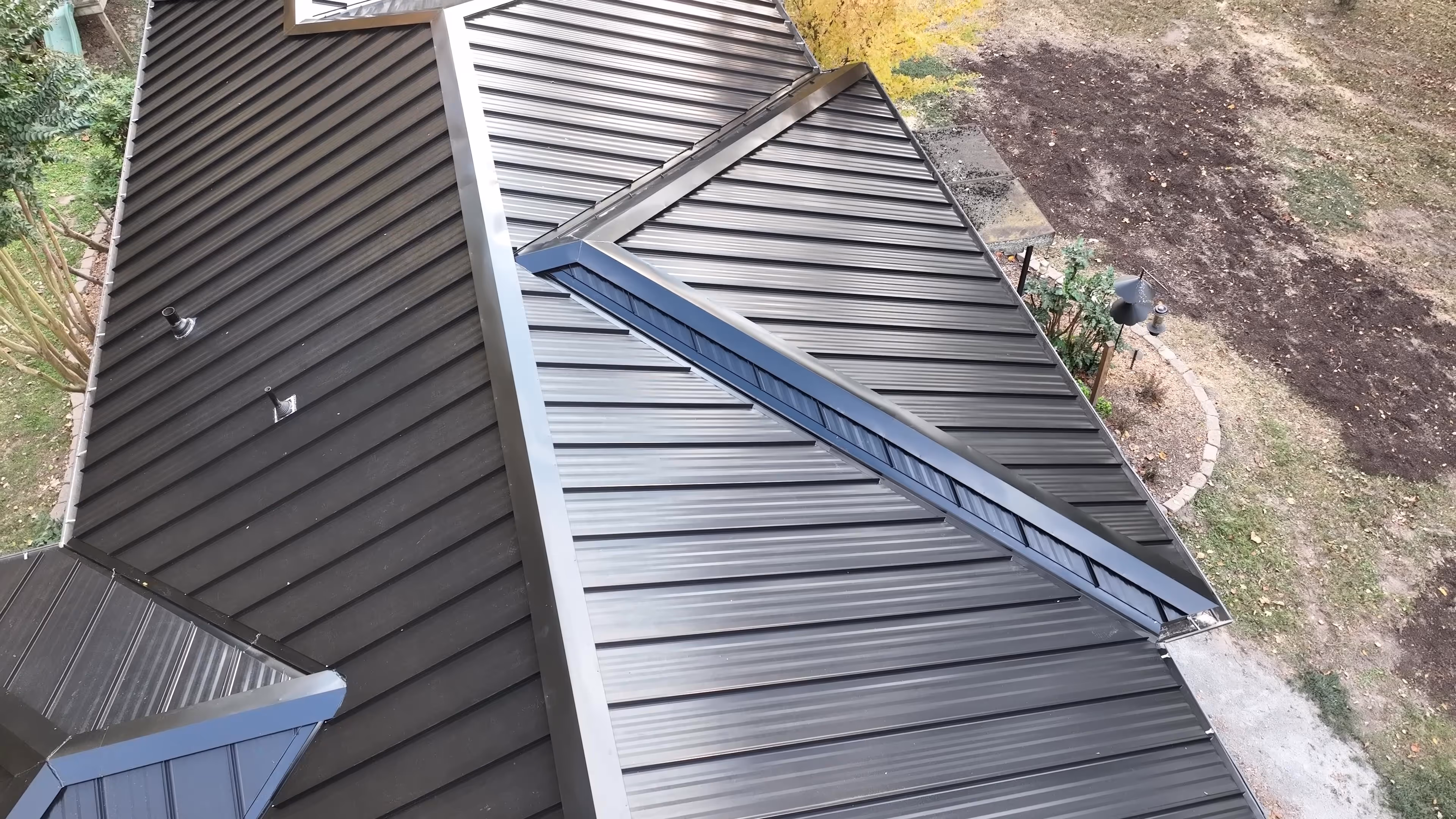 Black Standing Seam Ranch Home