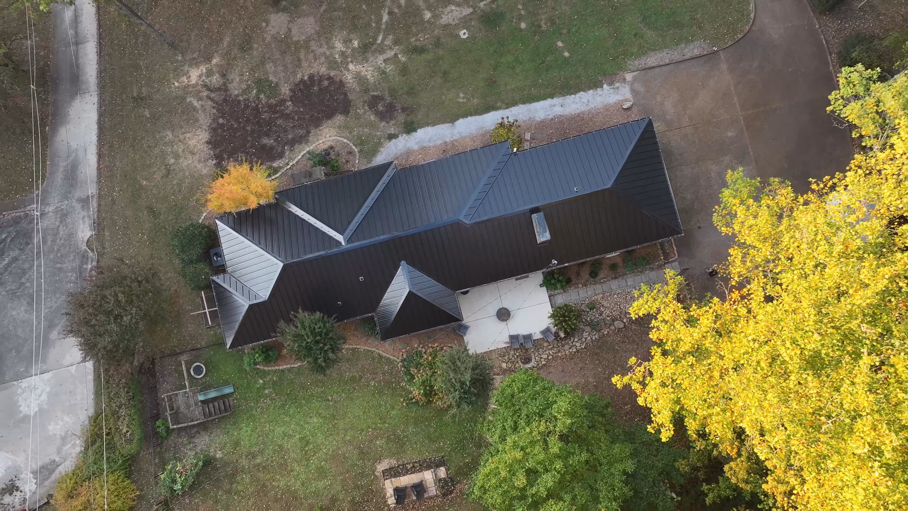 Black Standing Seam Ranch Home
