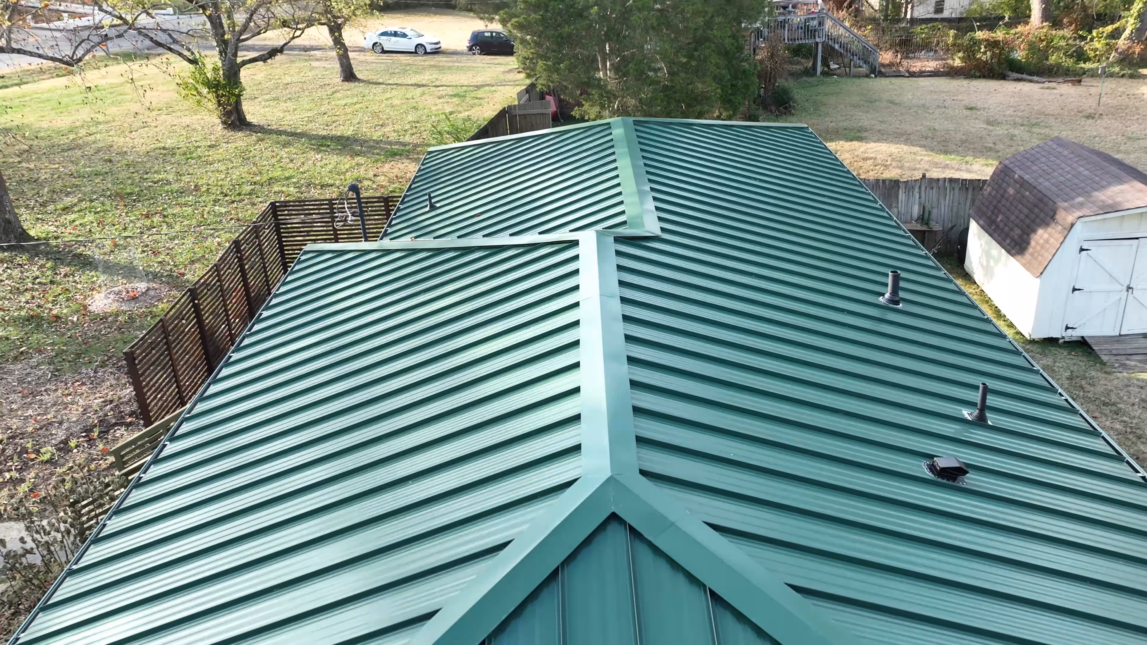 Green Standing Seam Ranch Home