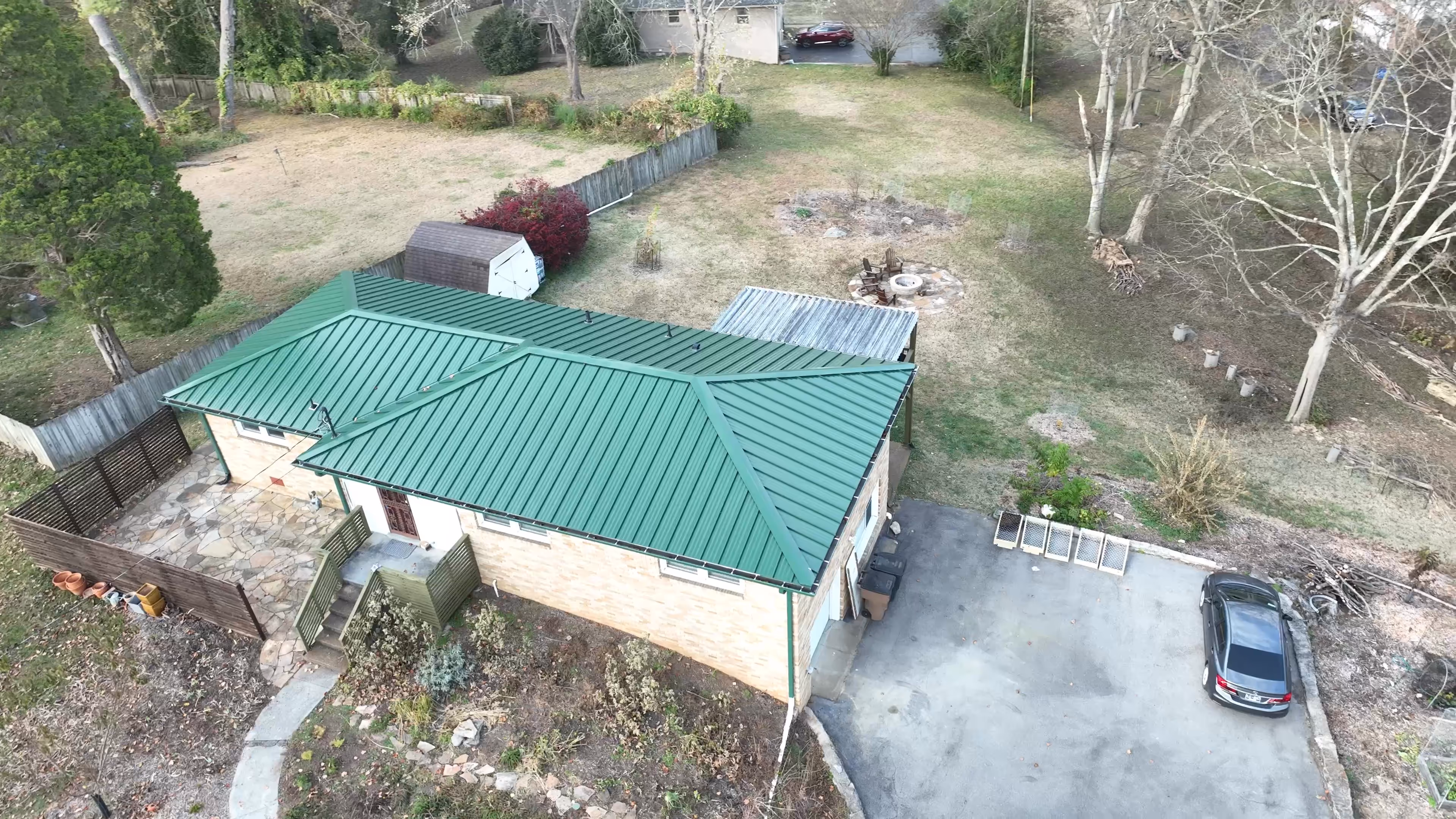 Green Standing Seam Ranch Home