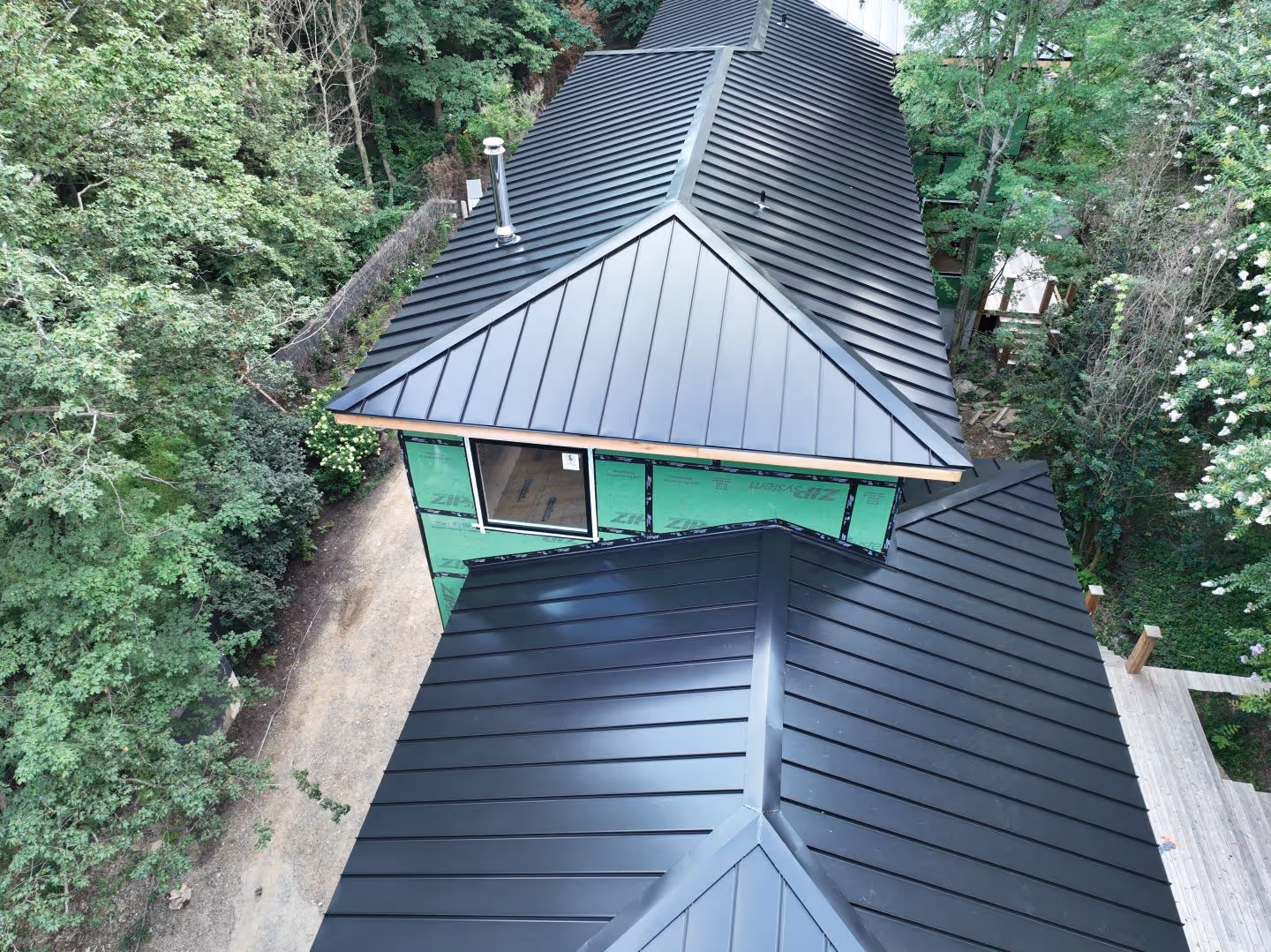 Black Standing Seam Forest Home