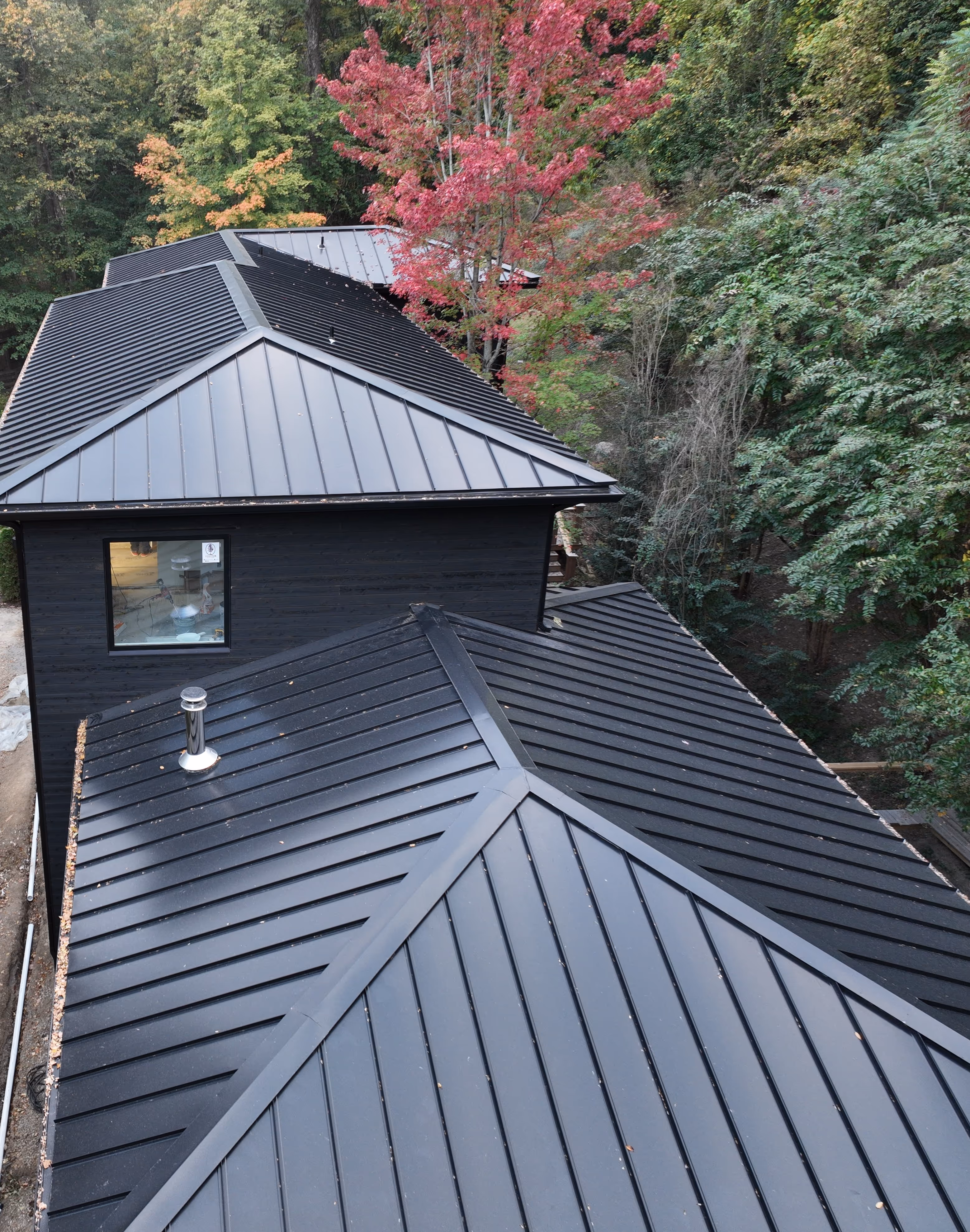 Black Standing Seam Forest Home