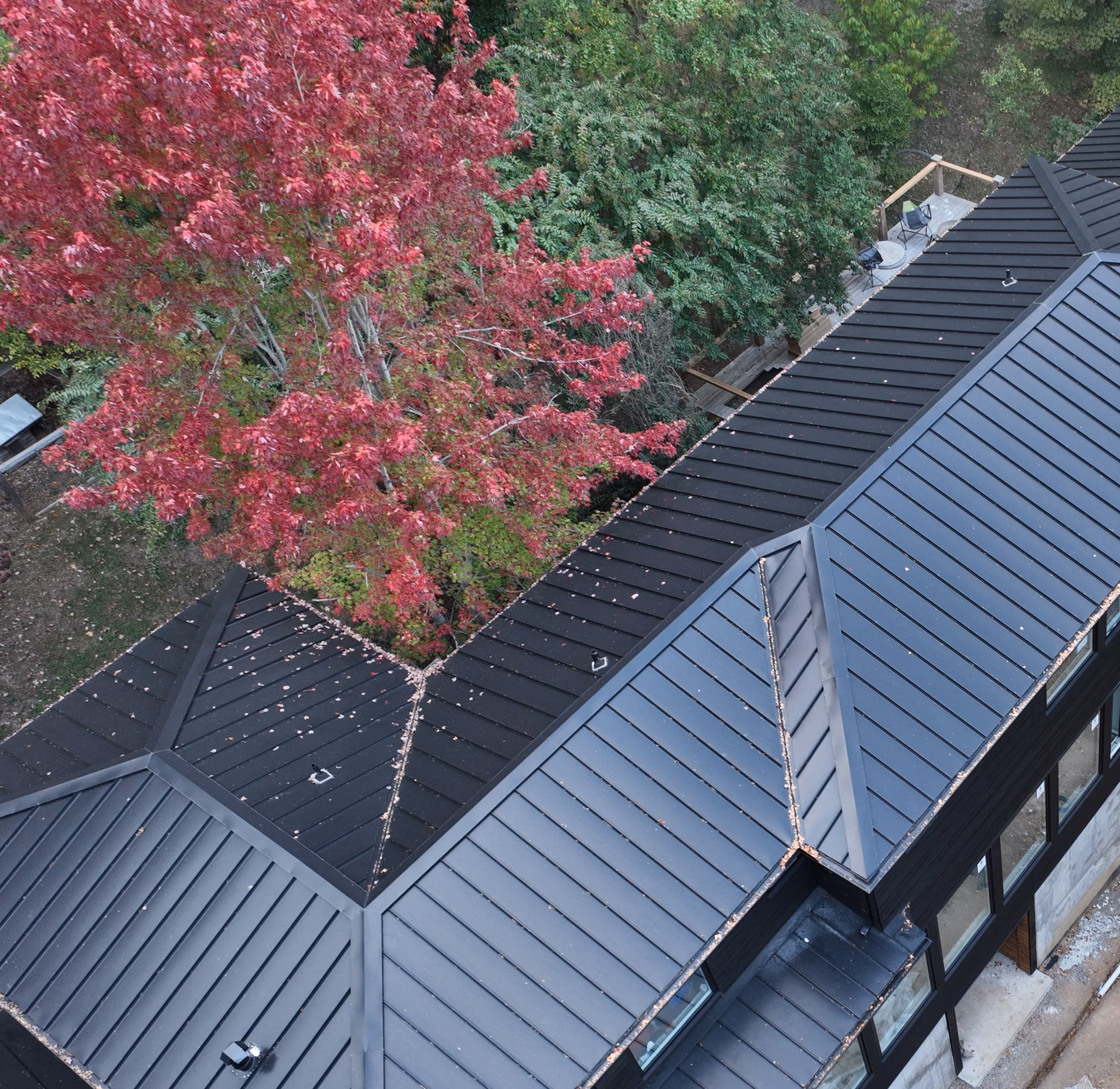 Black Standing Seam Forest Home