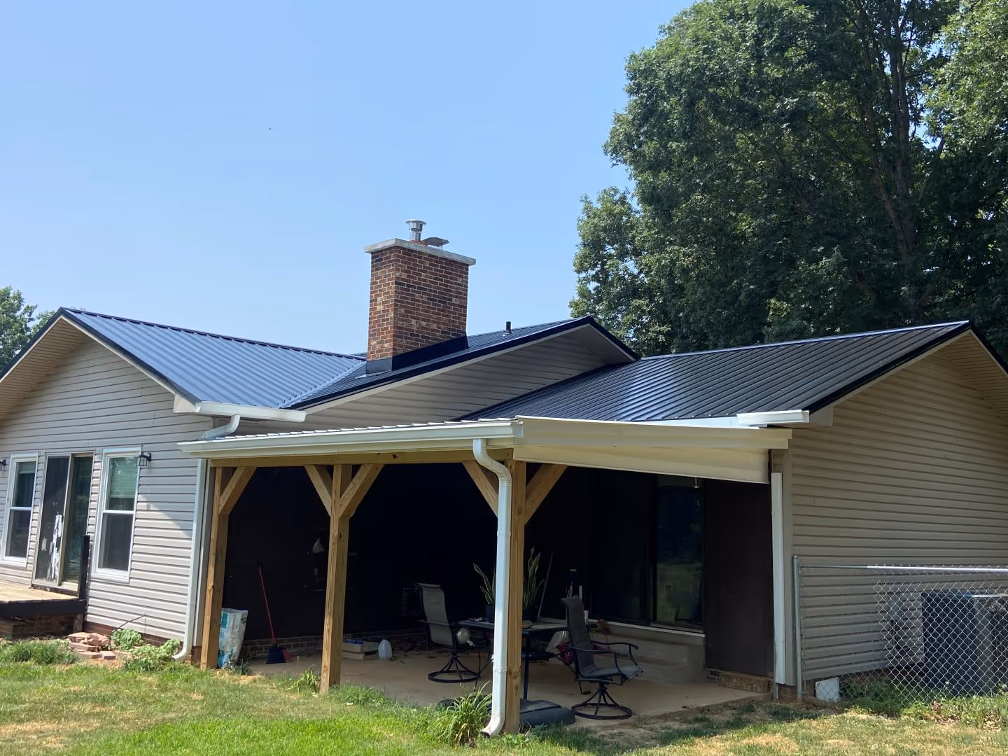 Black Classic Panel on Ranch Grassland Home