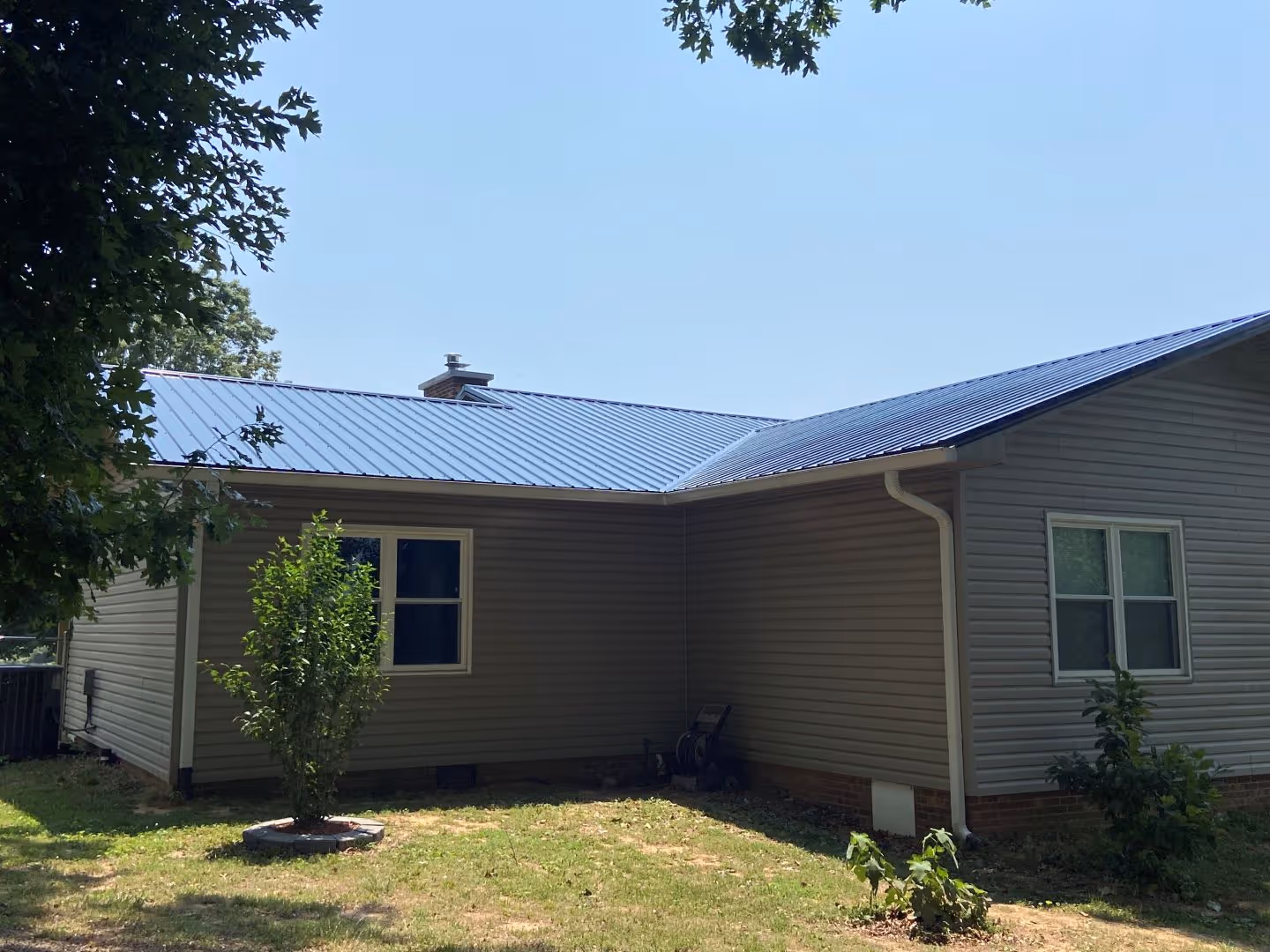Black Classic Panel on Ranch Grassland Home
