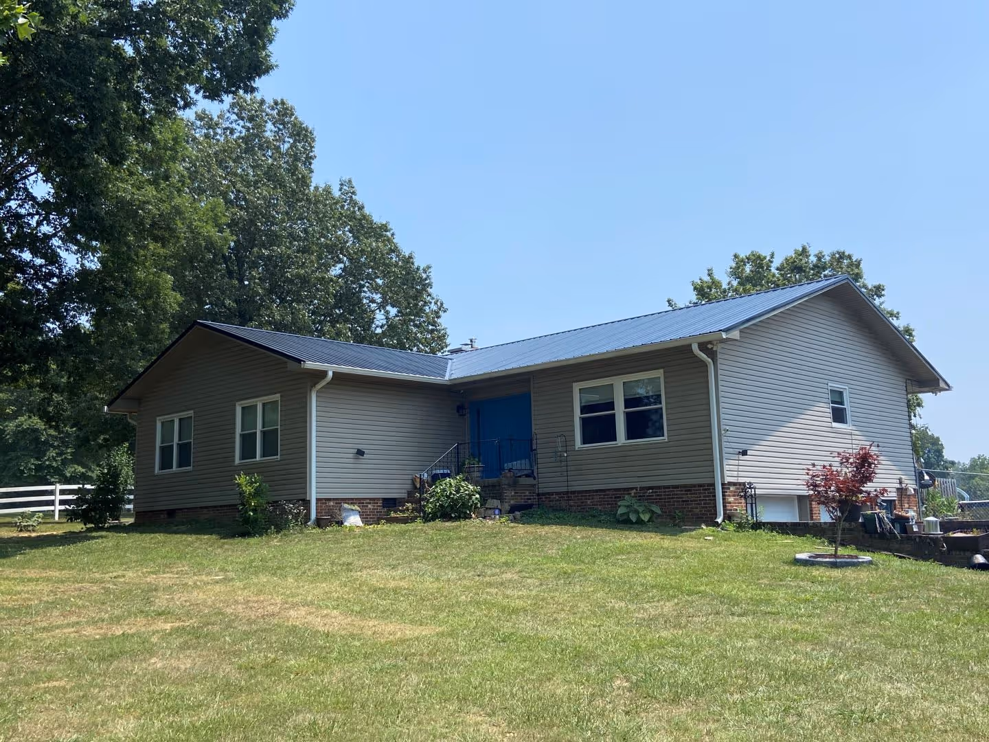 Black Classic Panel on Ranch Grassland Home
