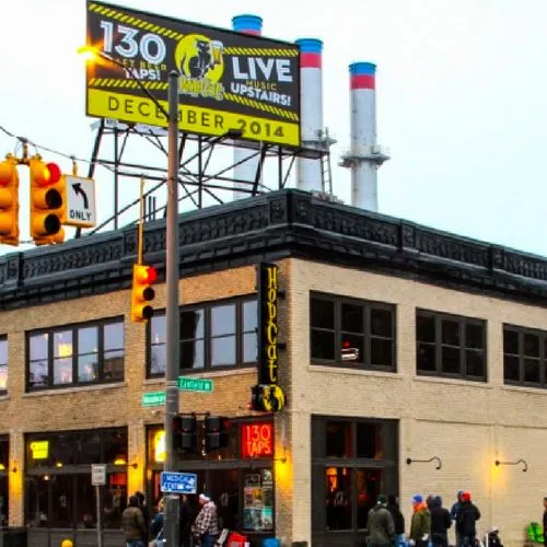 The exterior of the Detroit HopCat Restaurant