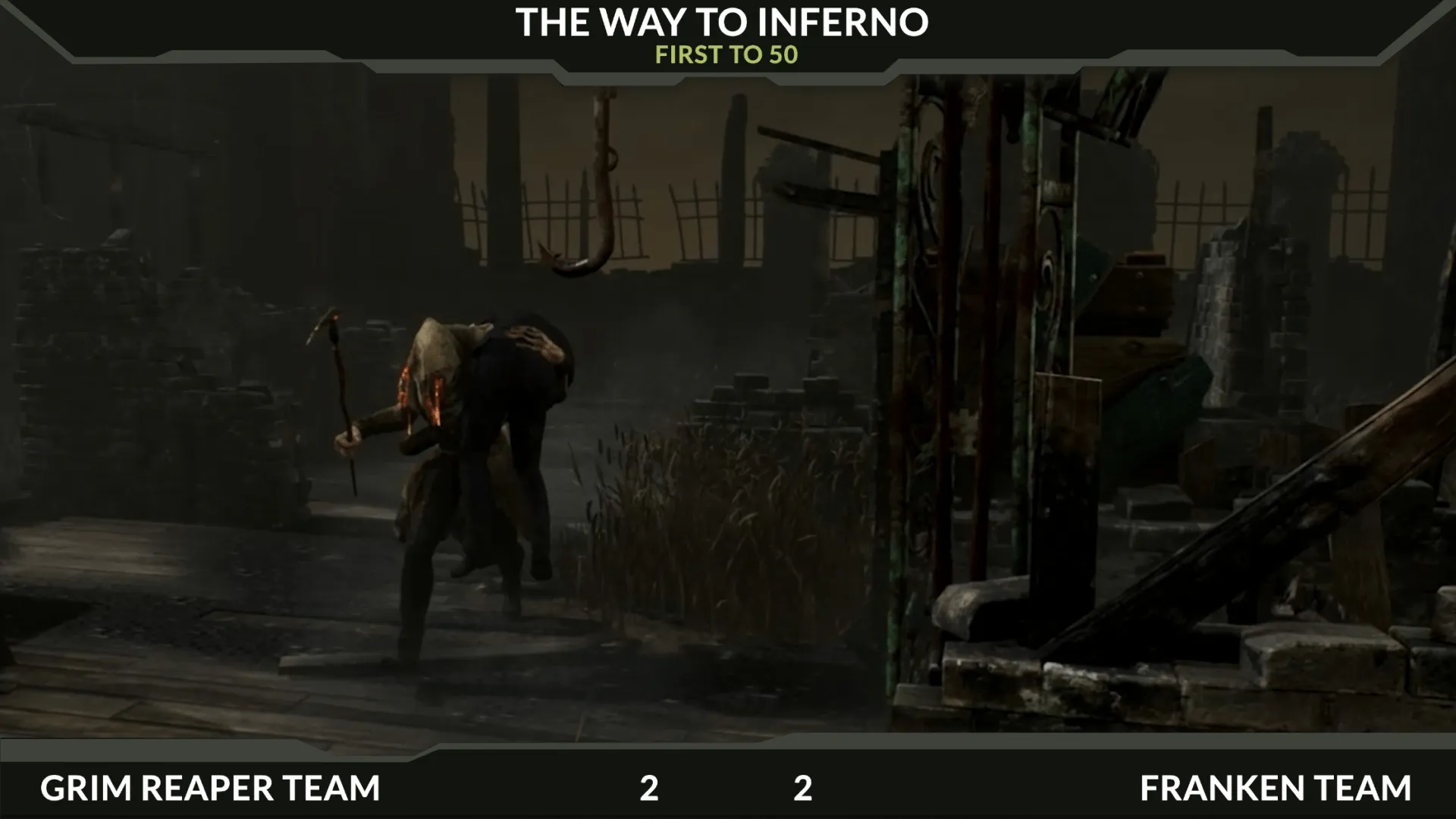 A screencap of a scary game livestream with a spooky overlay