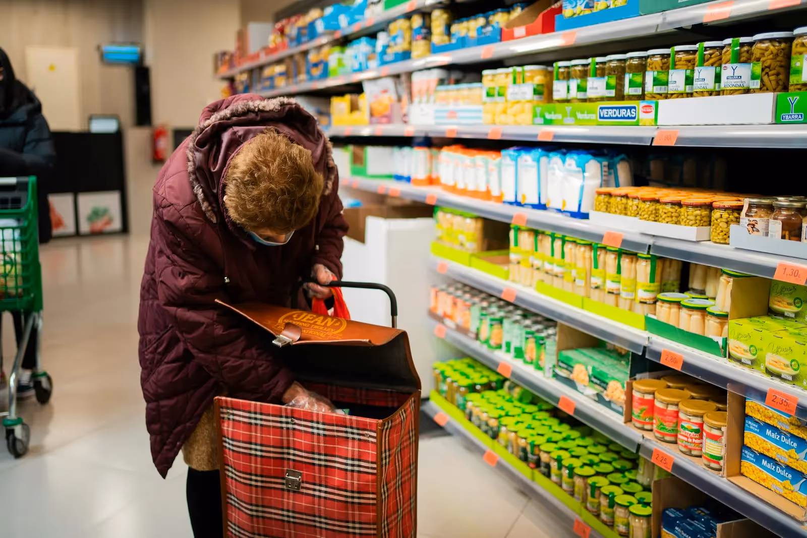 Woman at a grocery store