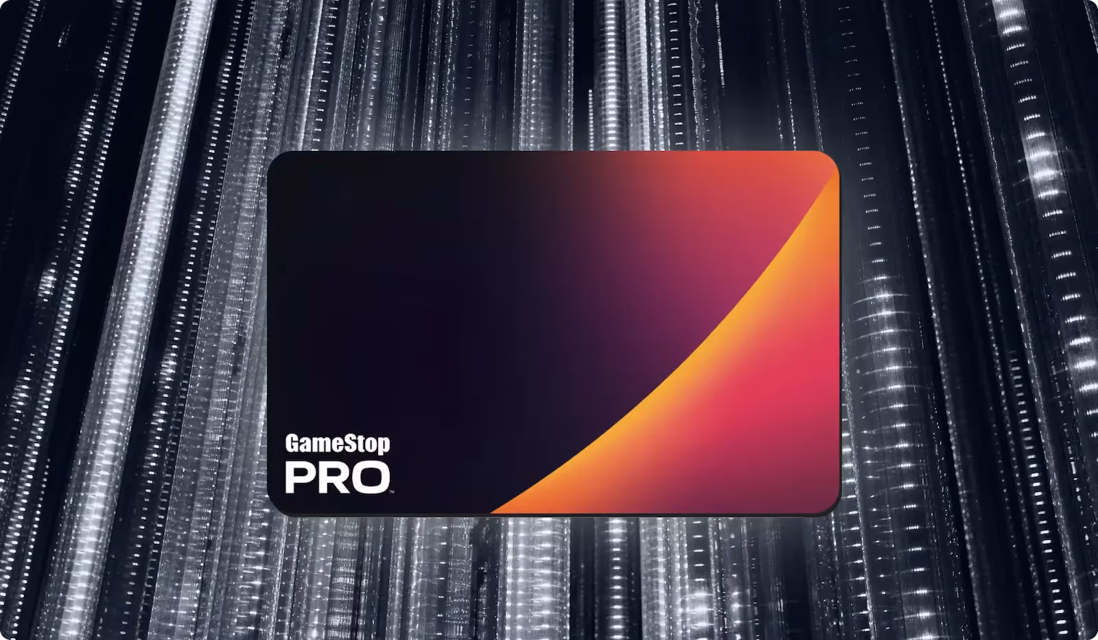 The Gamestop Credit Card against a colorful background