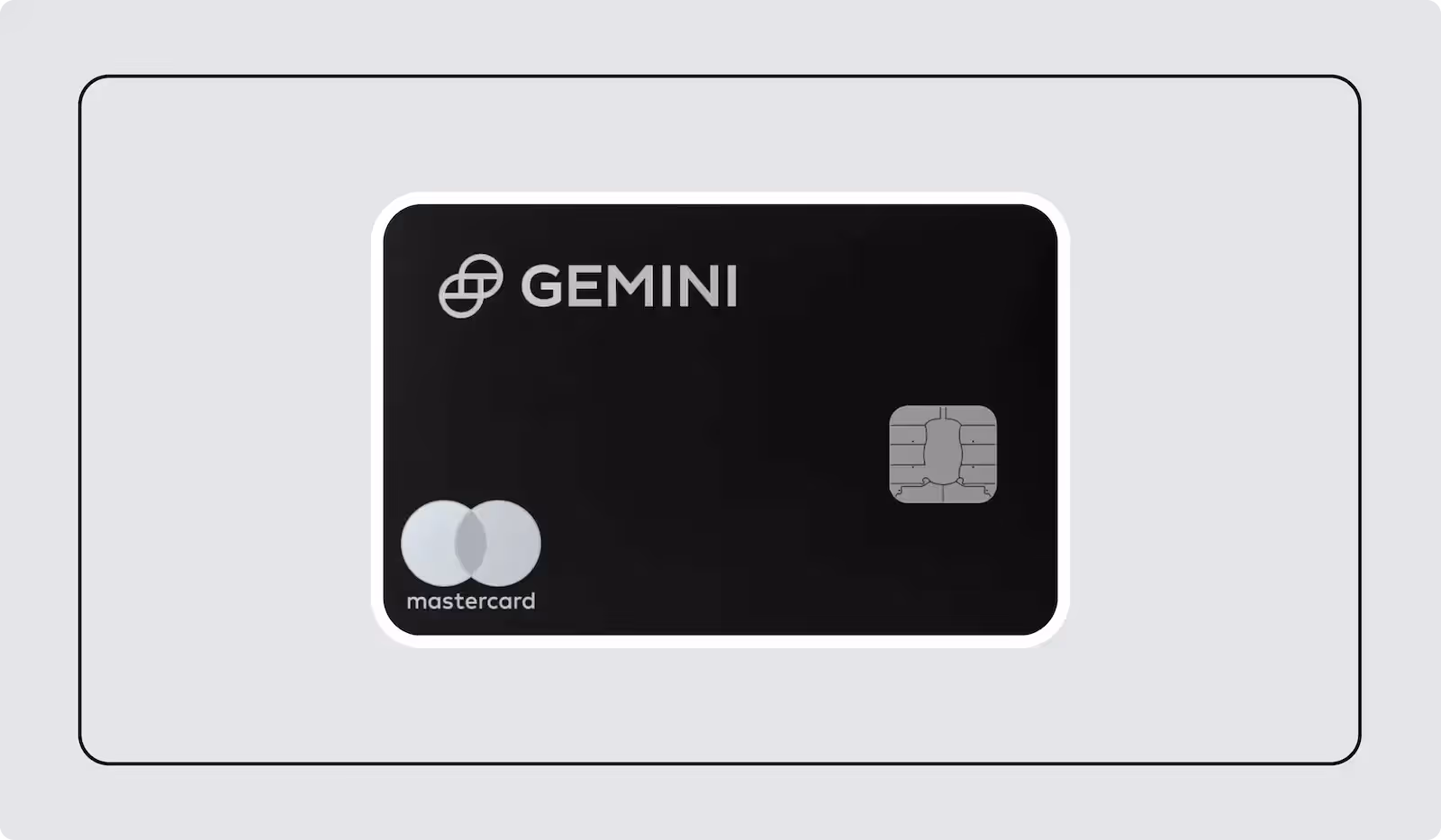 A picture of the Gemini Credit Card with a bright background