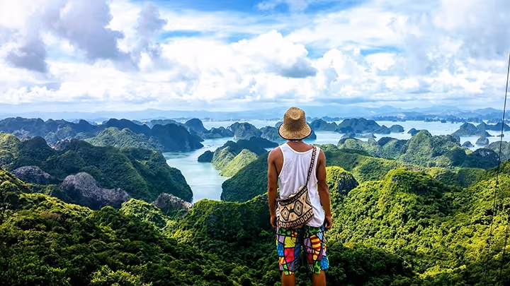 Man vacationing in Vietnam