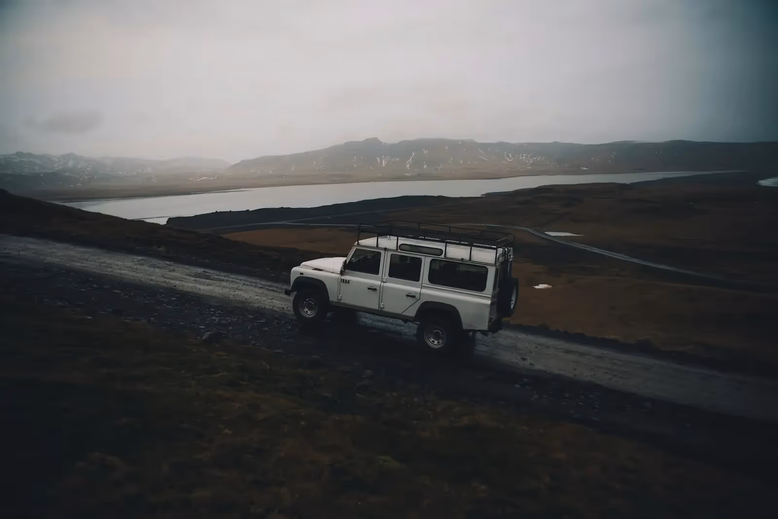 Car near a field