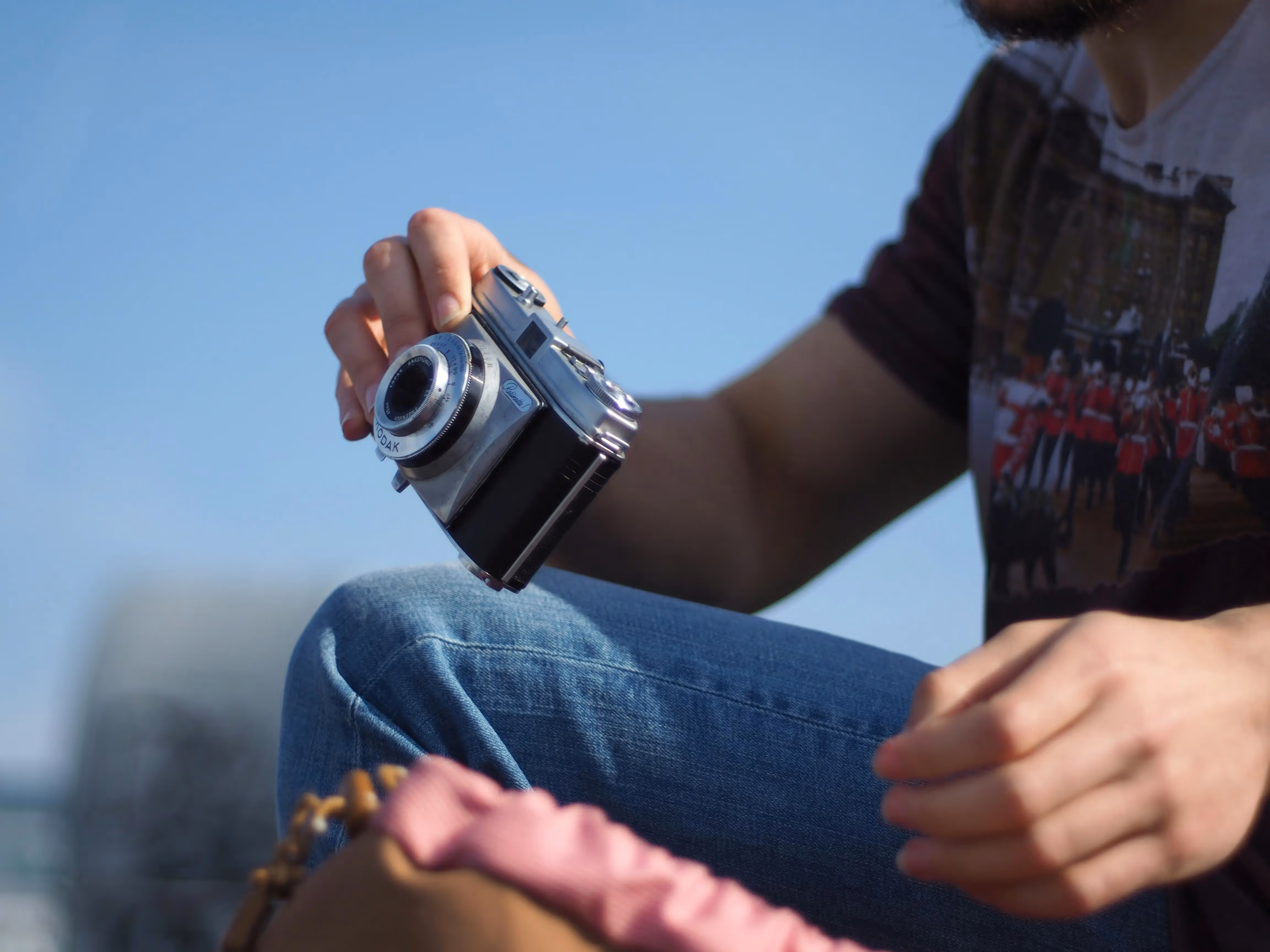 Person holding a camera