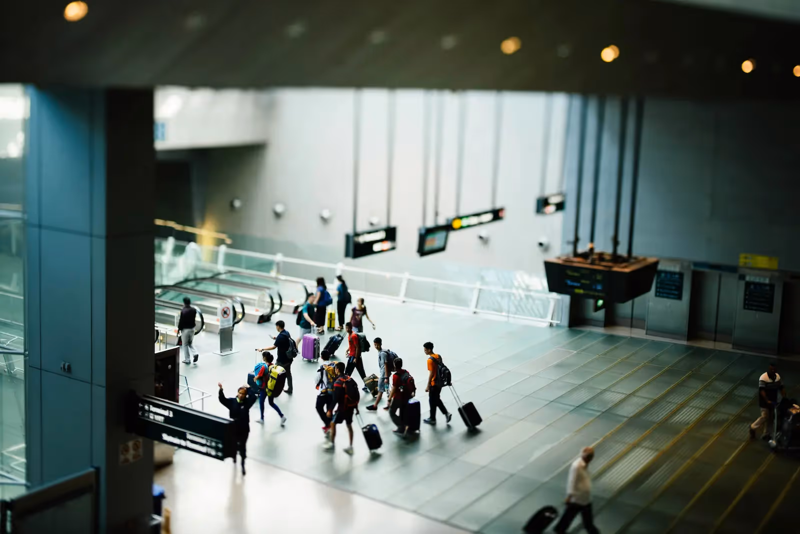 People inside an airport