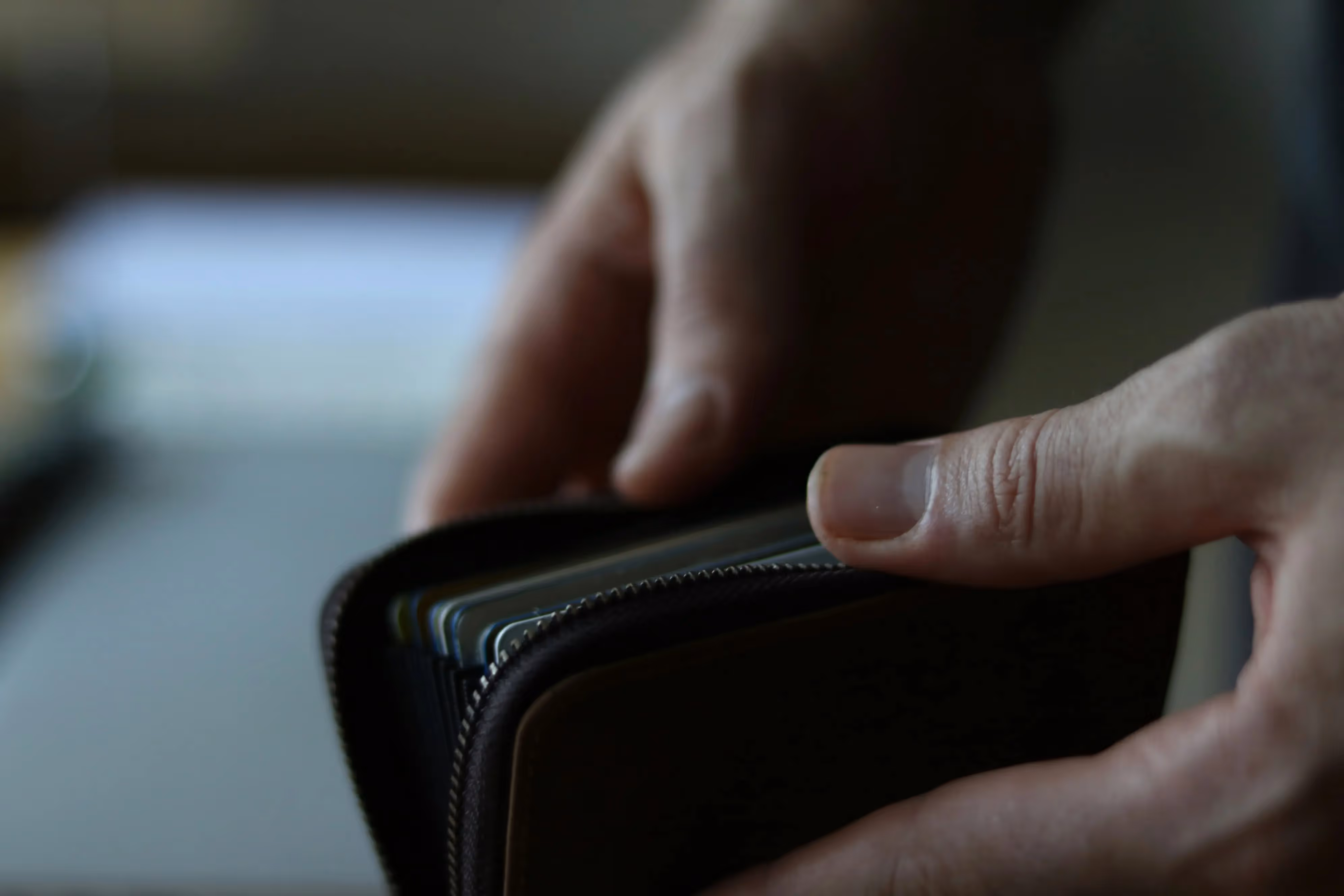 Person holding a wallet