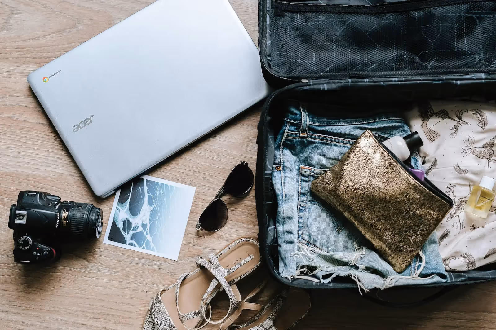 Picture of travel essentials
