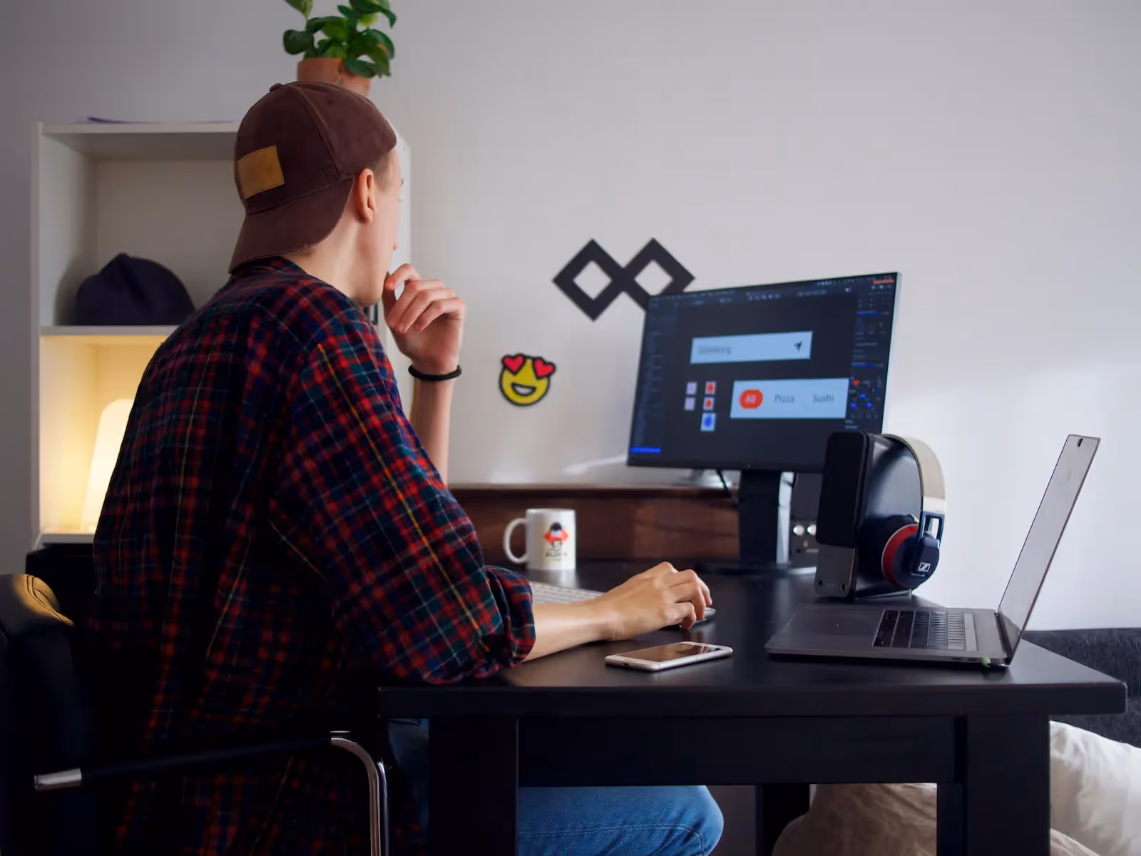 Person using their computer