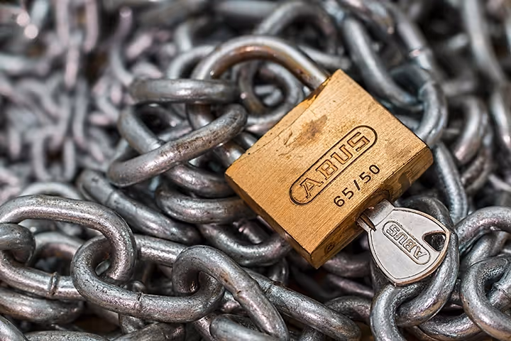 A photo of a lock