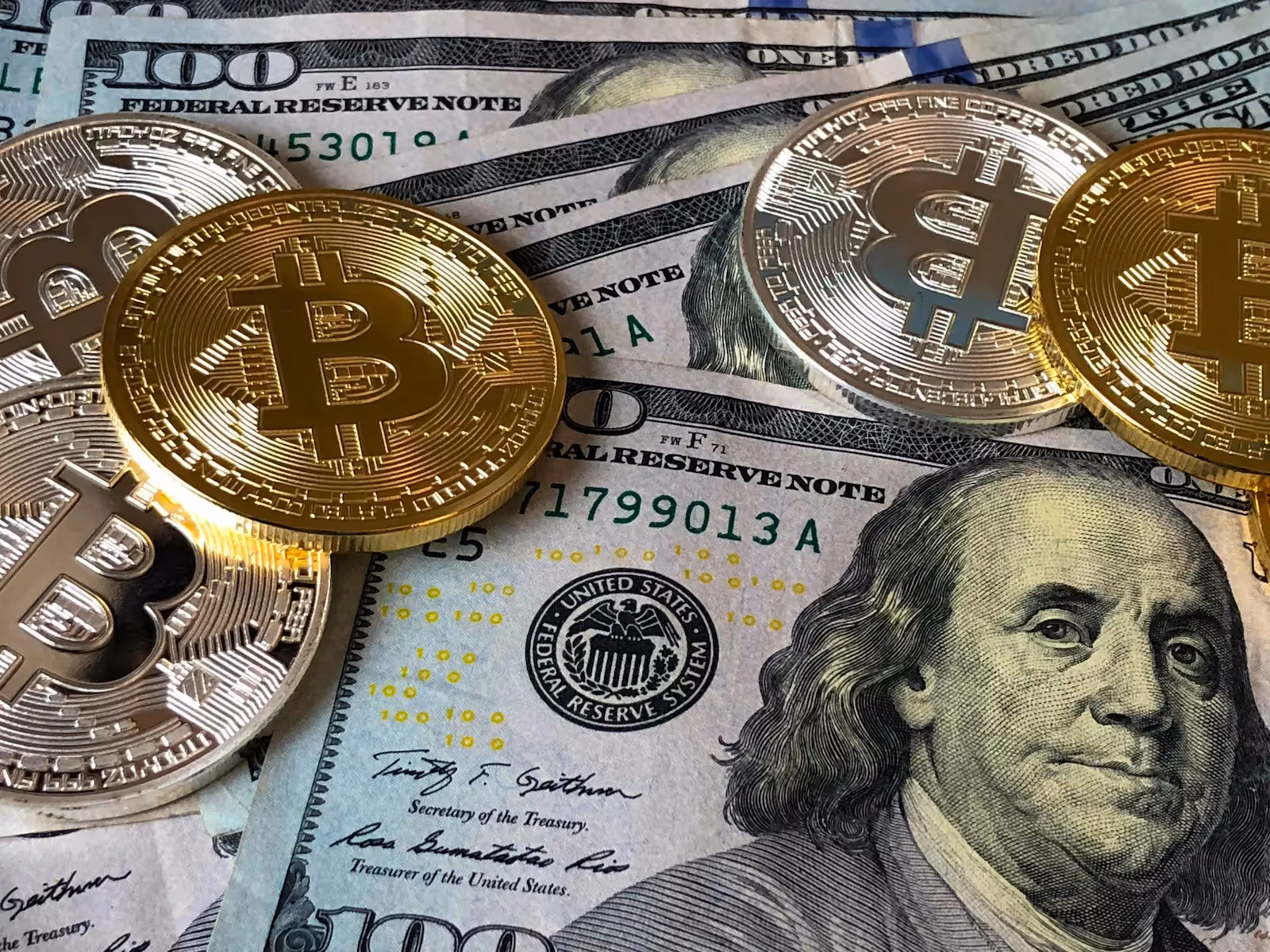 Close up picture of money