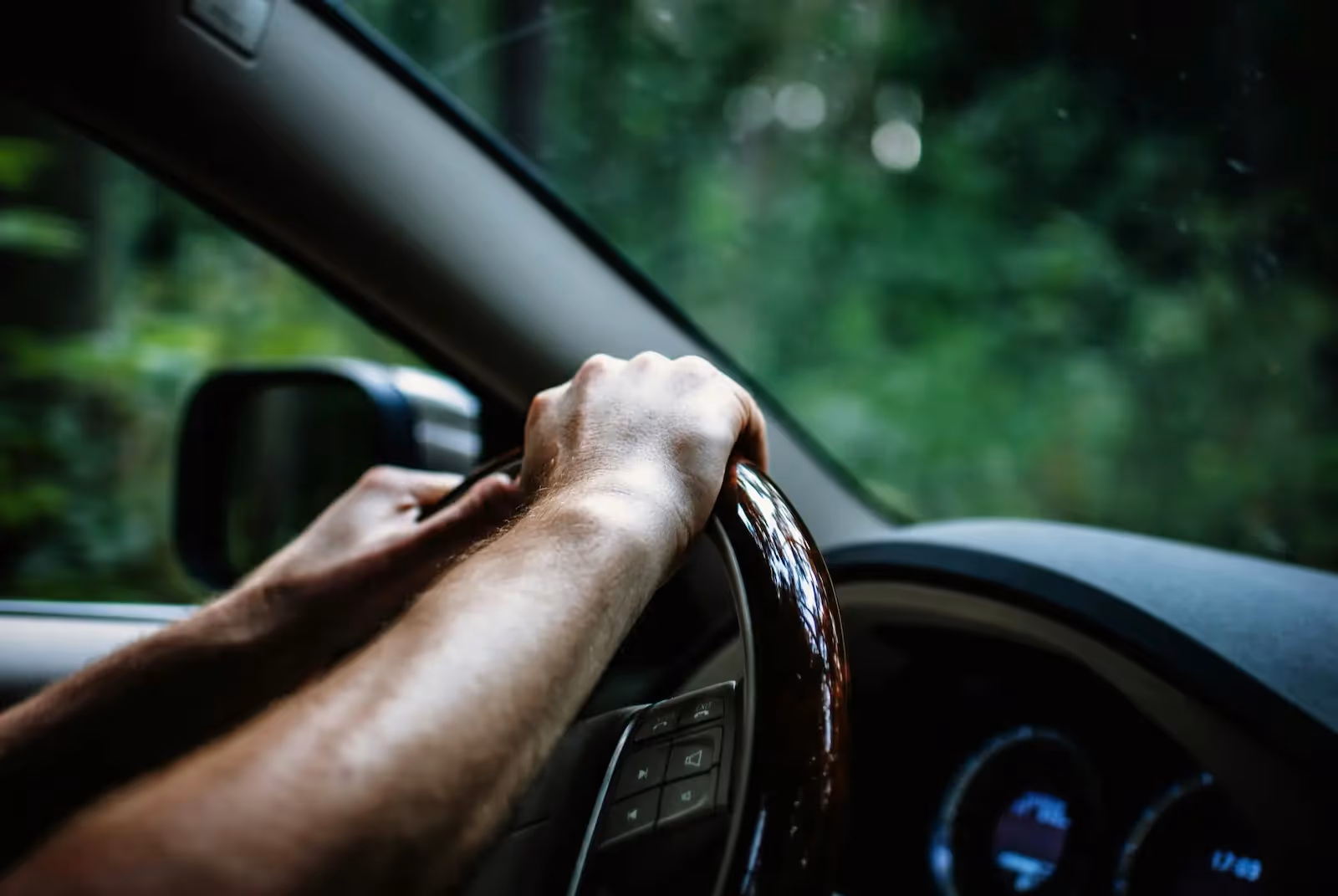 Picture of a person driving