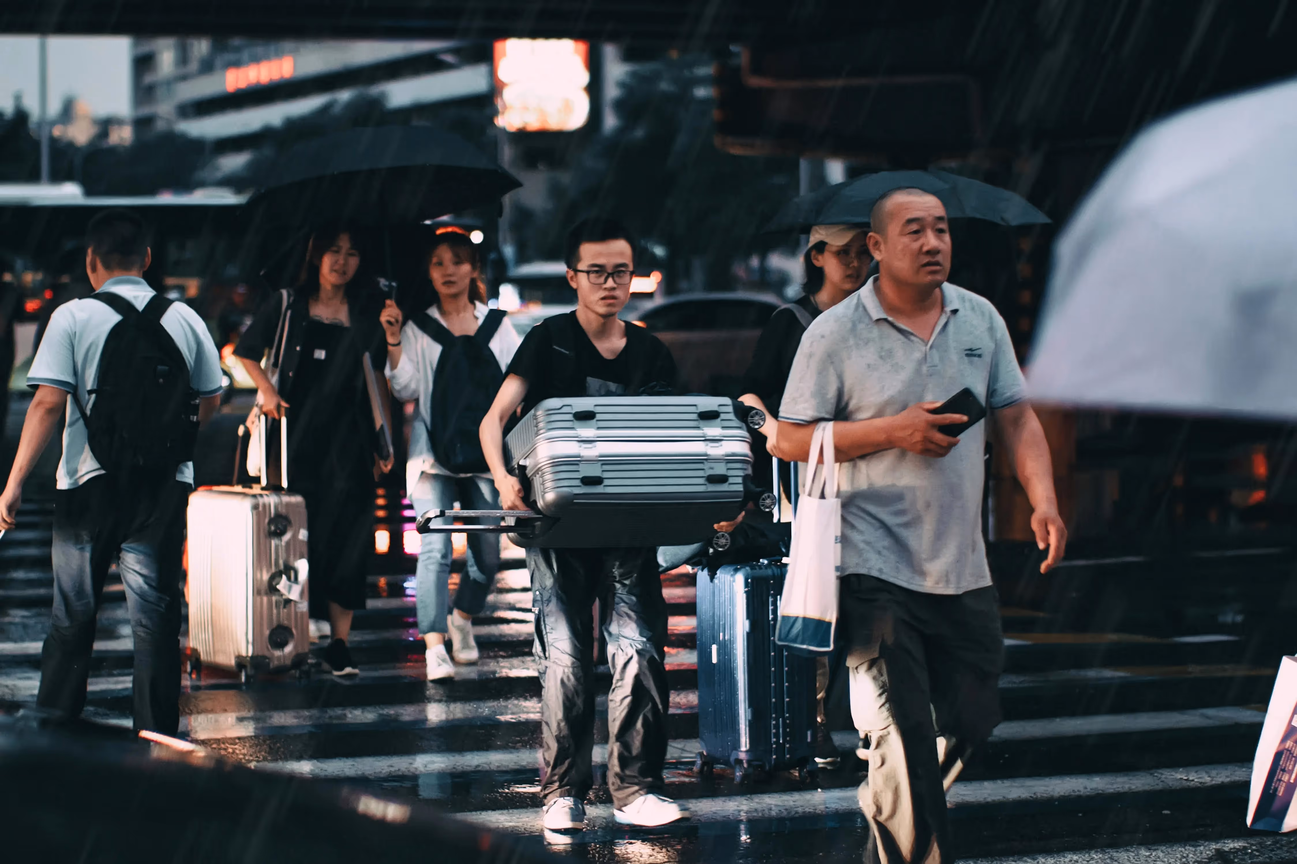 People crossing the street