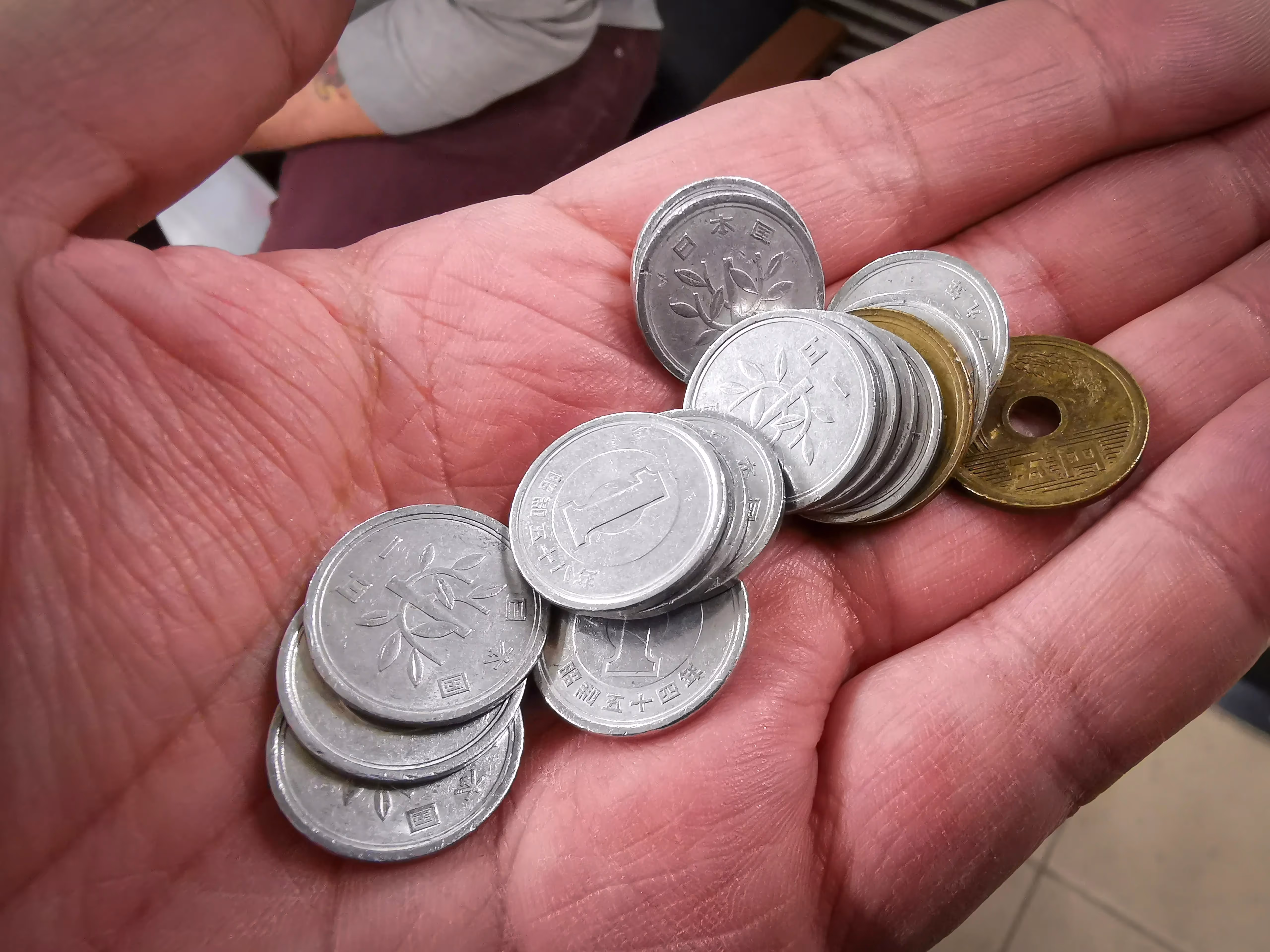 Person holding coins