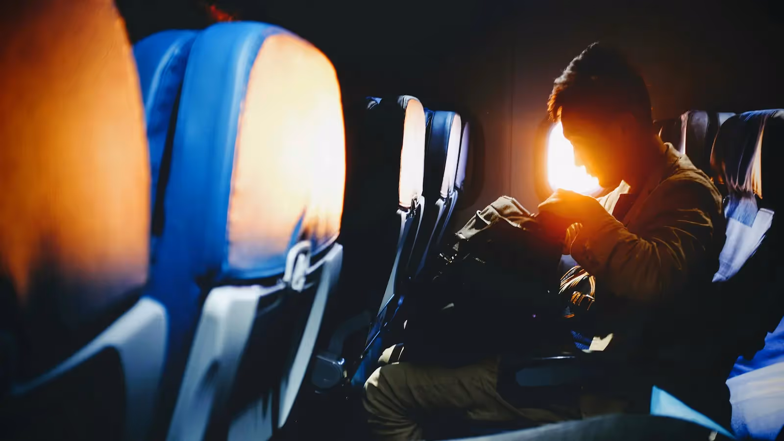 Person inside a plane