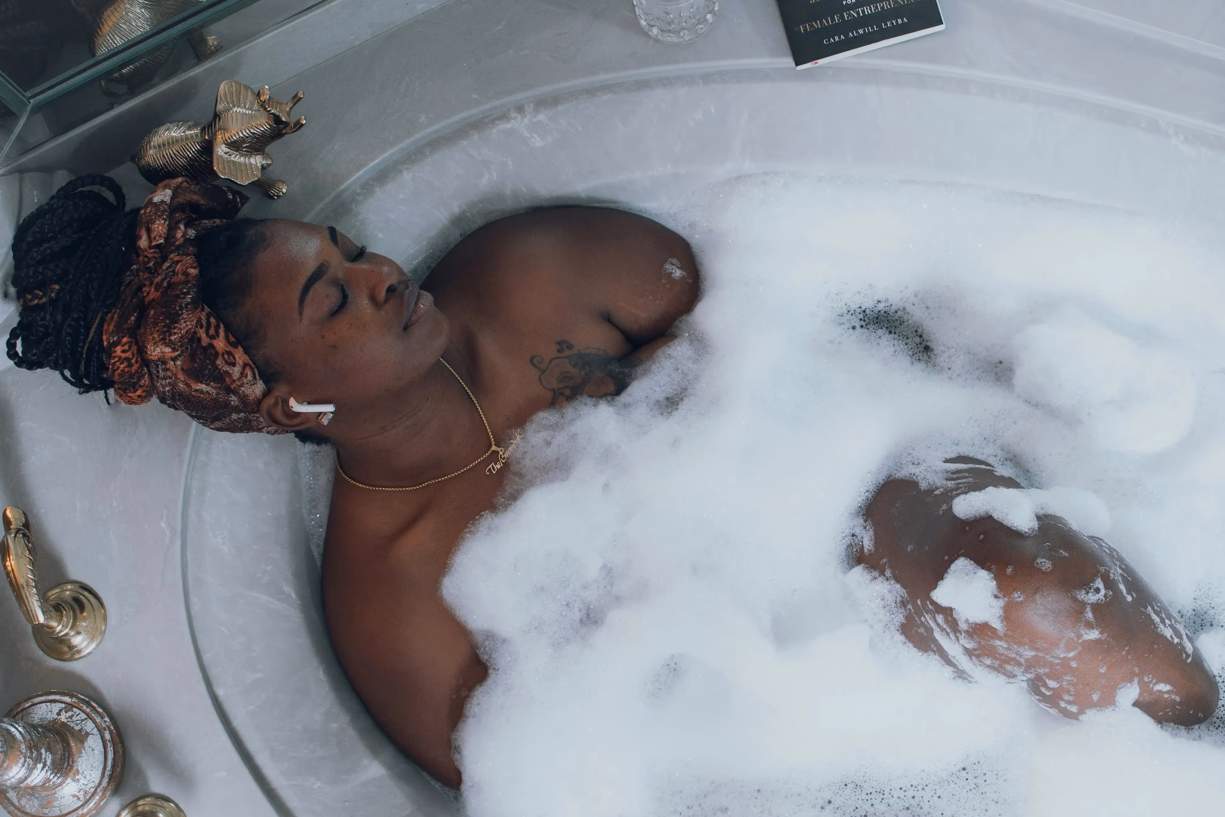 Person in a bath tub