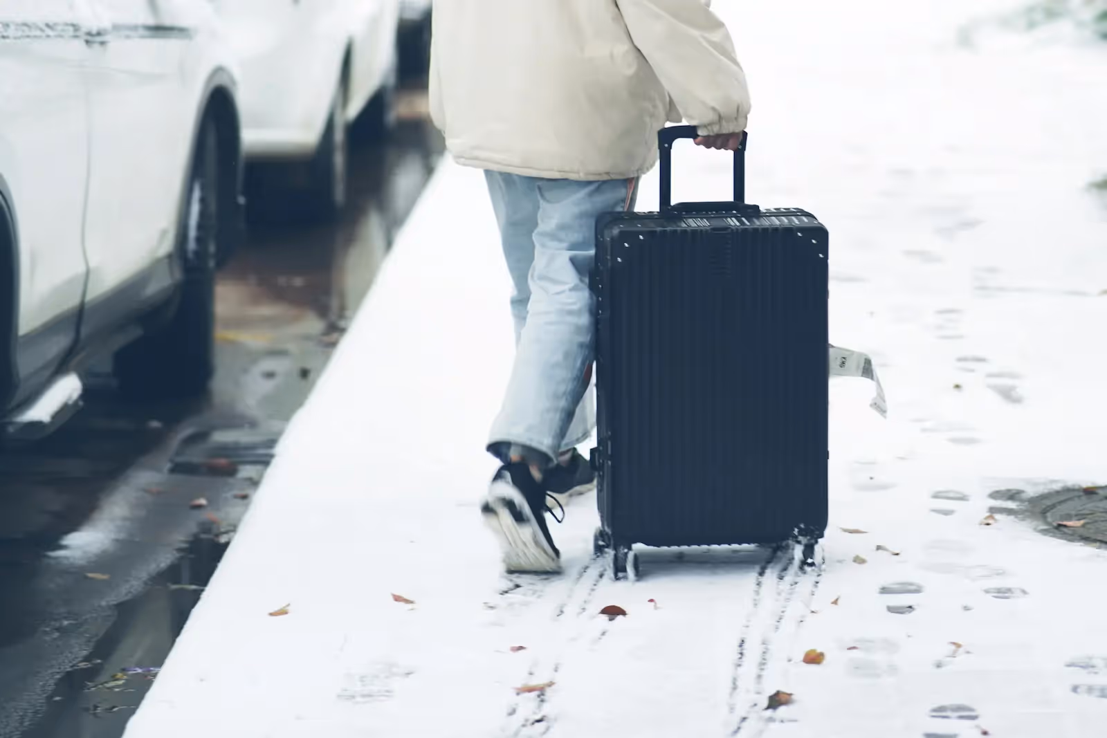 Man holding a luggage