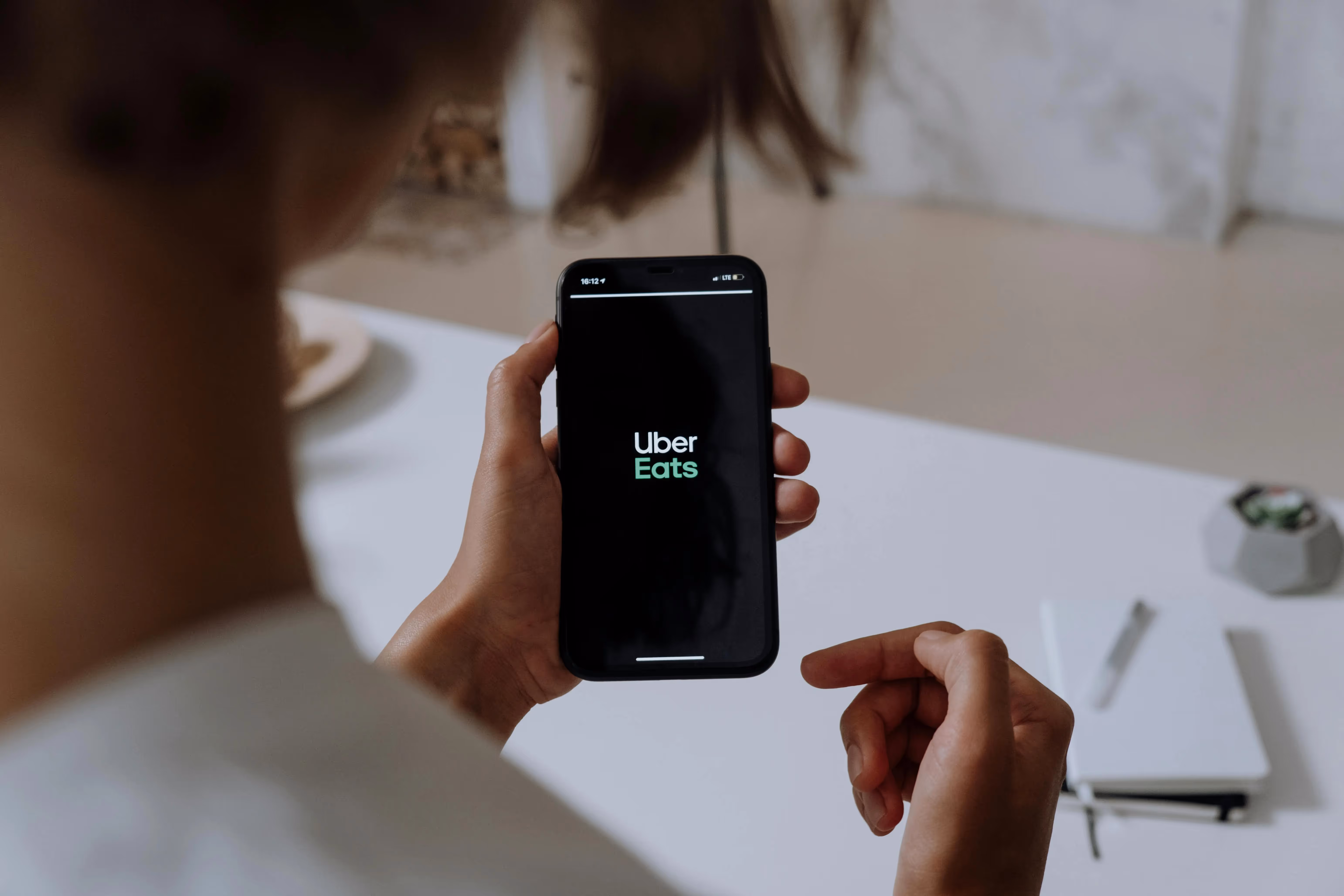 Person holding a phone