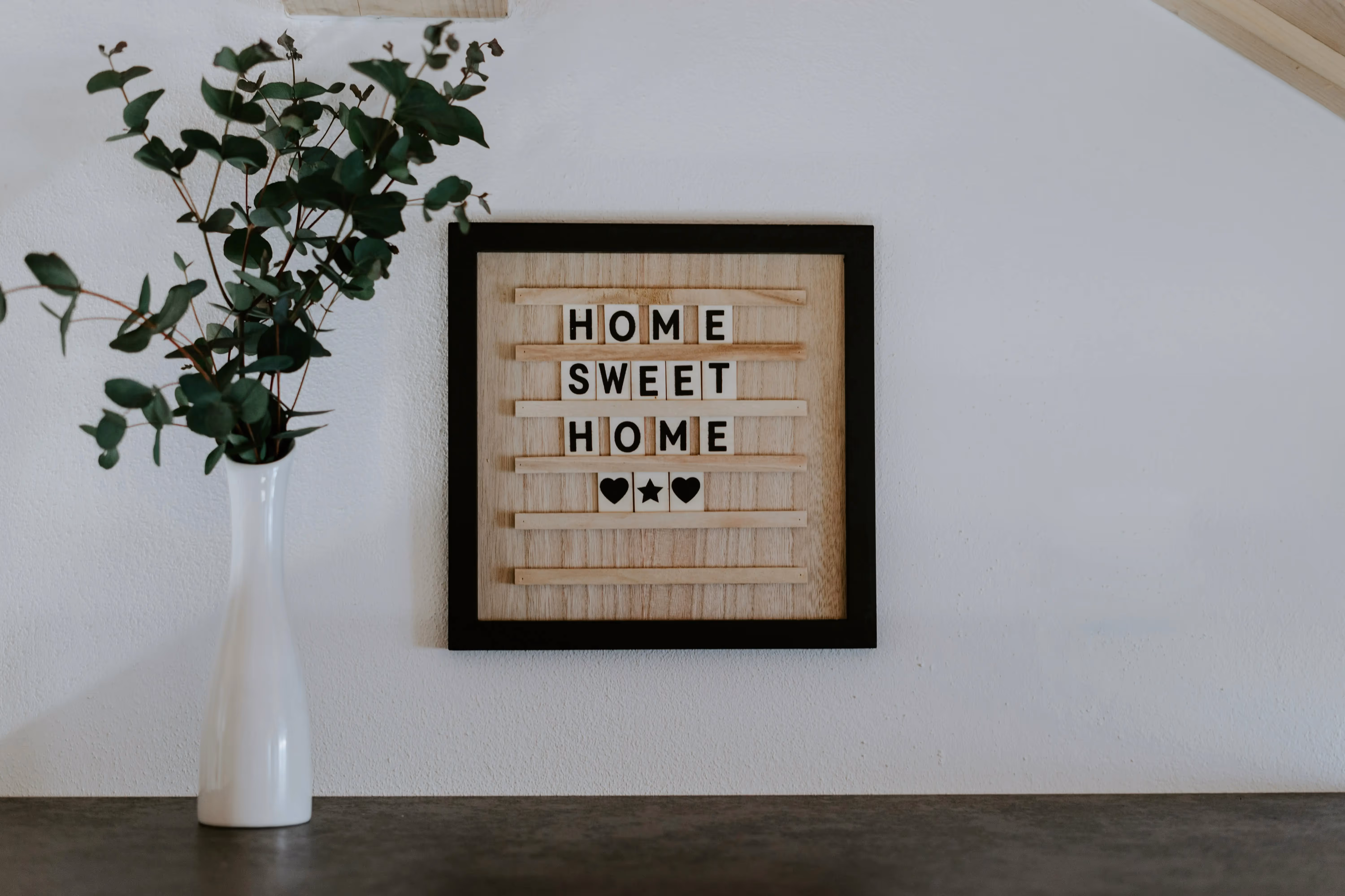 Picture frame on a wall