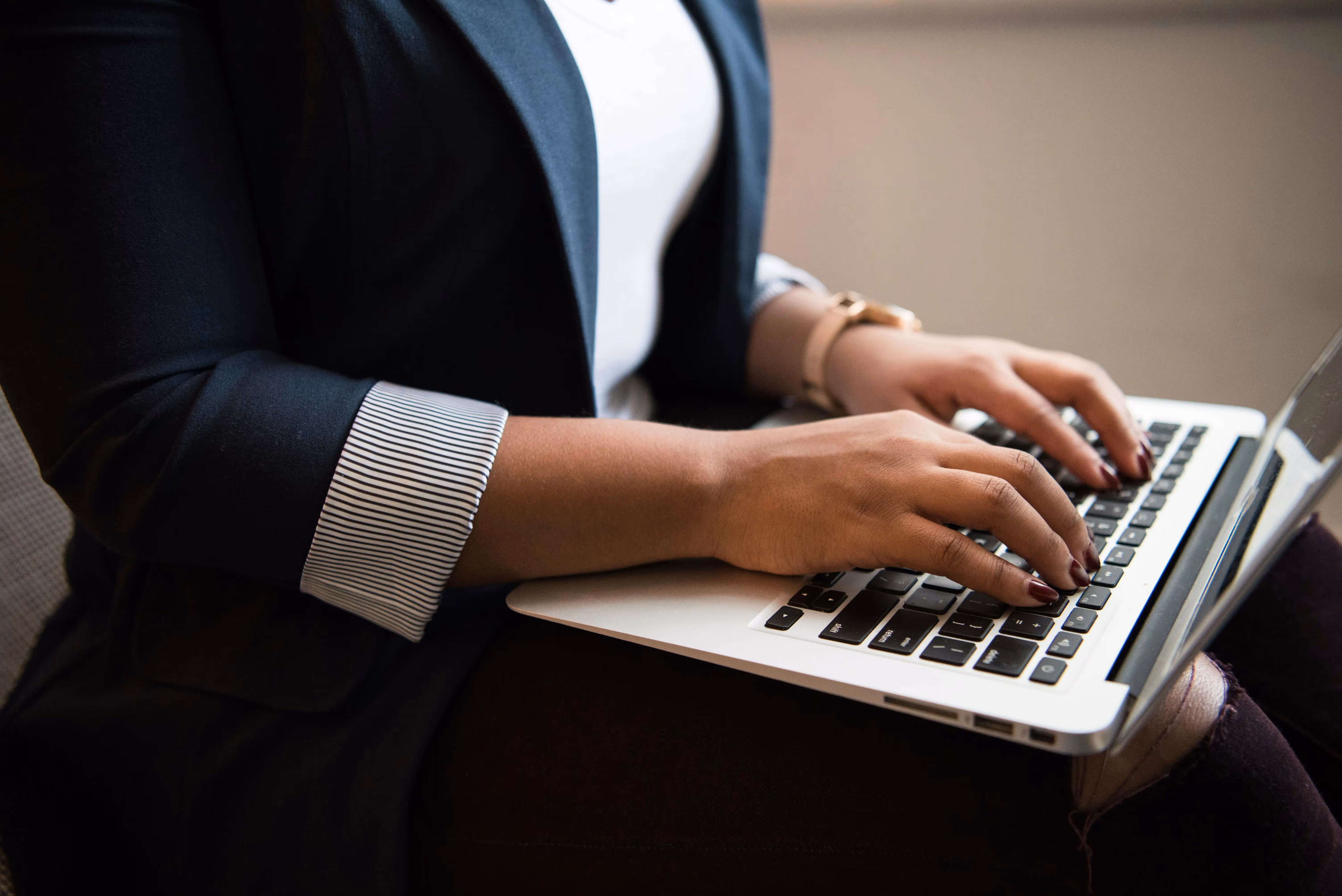 Person using a laptop