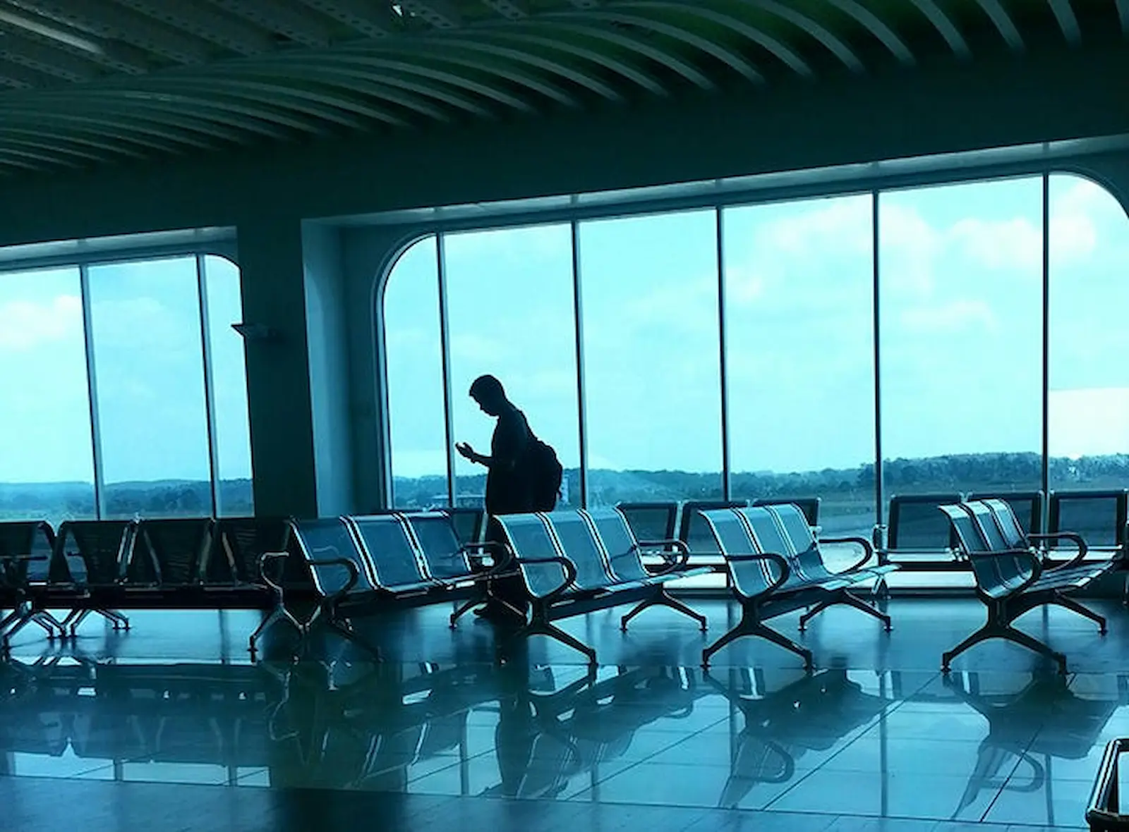 Person inside an airport